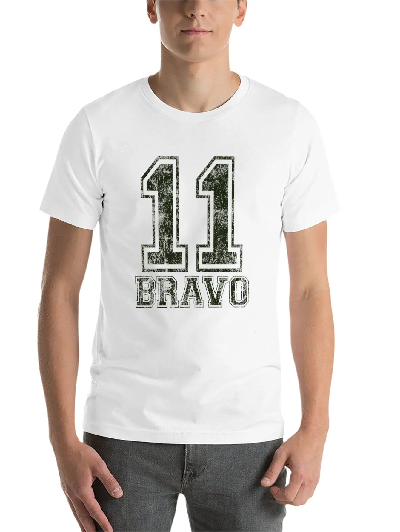 11 Bravo - US Infantry Product - U.S. Military Essential Unisex Summer Tee – Soft Cotton Casual Fit