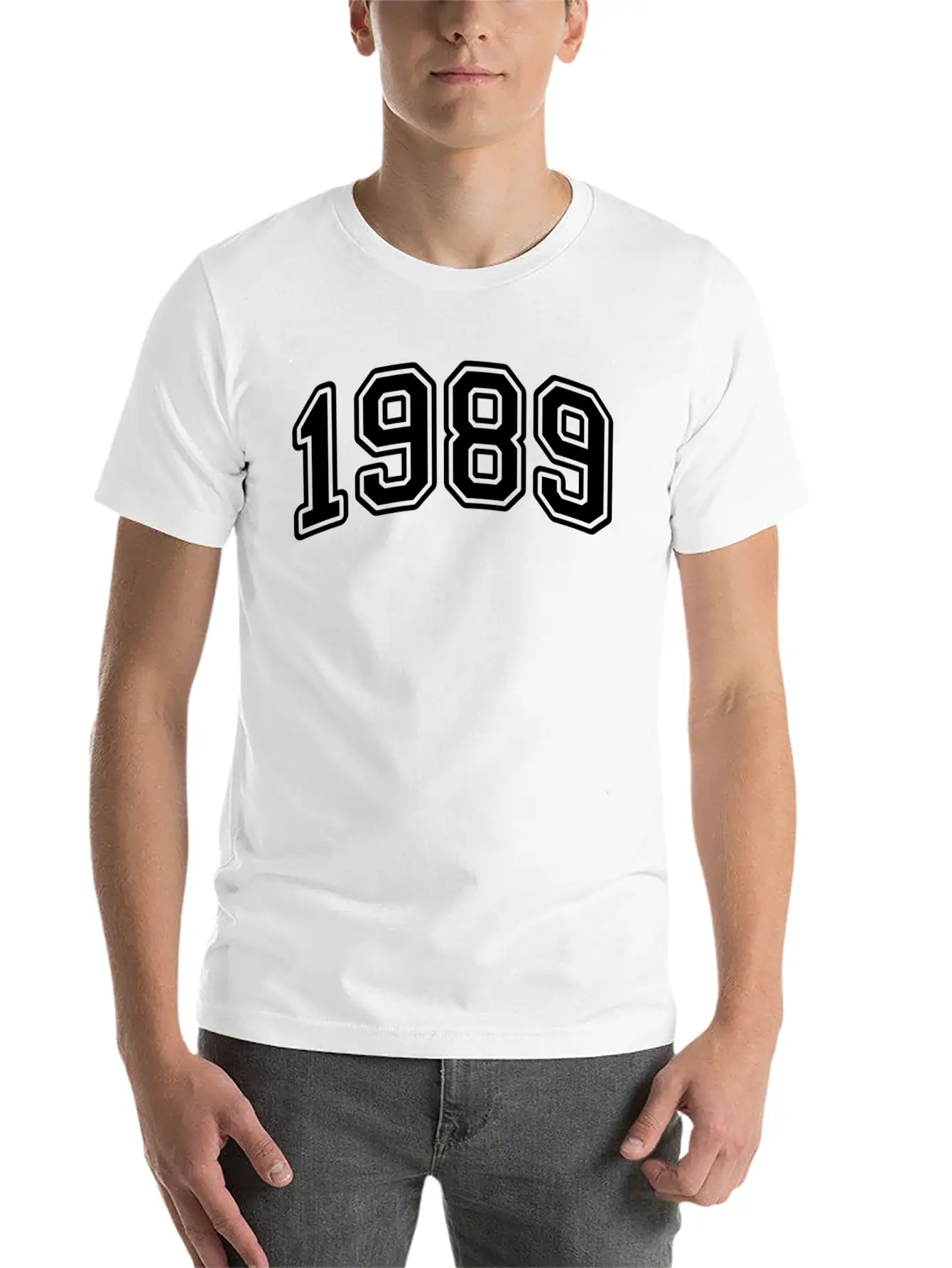 1989 Birth Year Style Classic Crew Neck Graphic Tee – Everyday Minimal Look