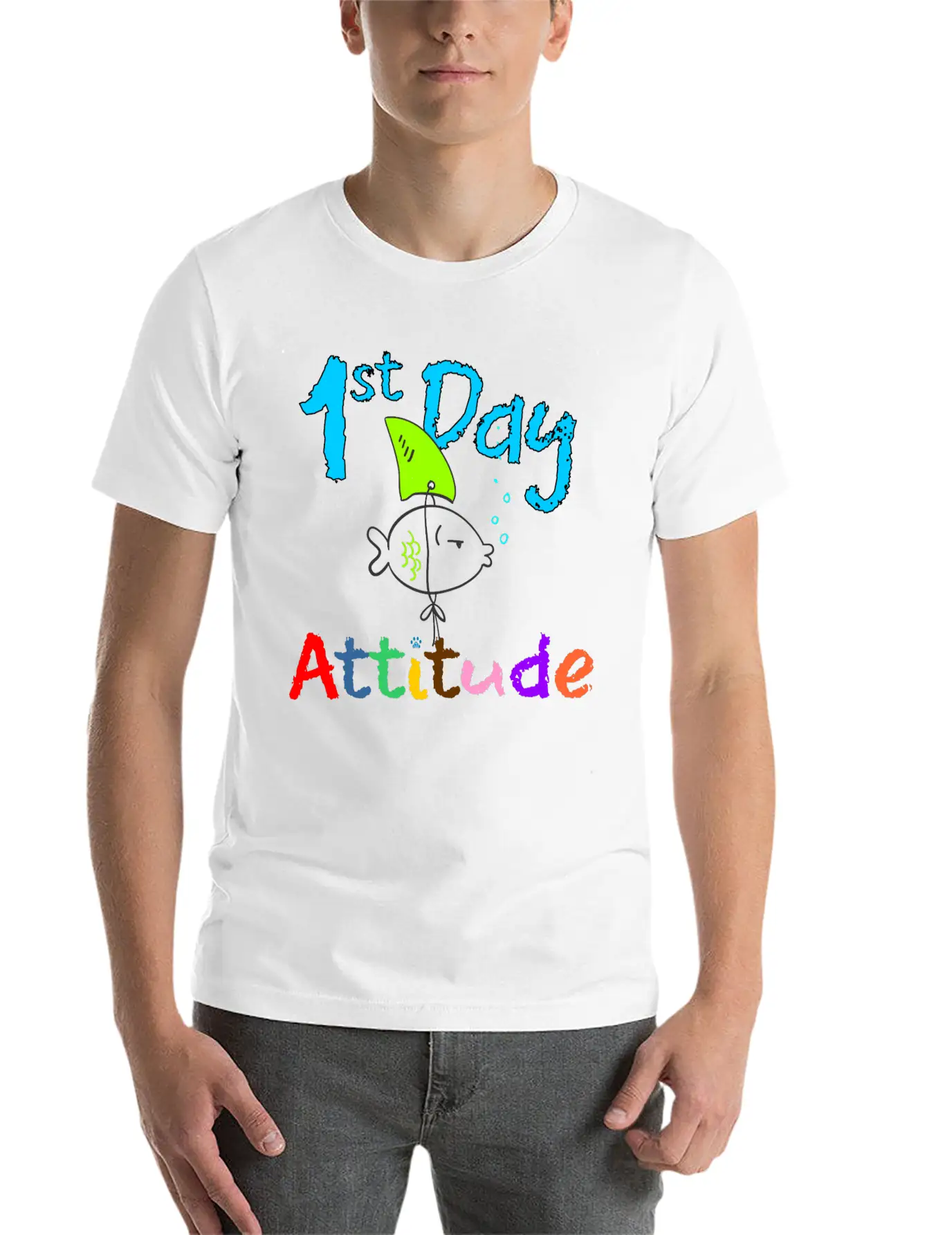 1st Day Attitude Soft Cotton Short Sleeve Tee – Unisex Wardrobe Staple