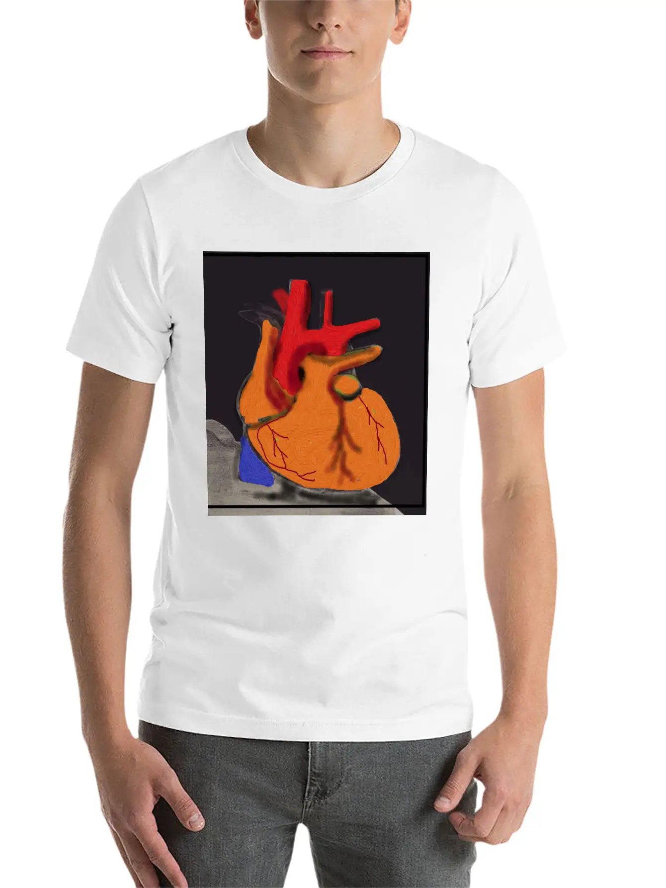 3D HEART Unisex Cotton Tee – Relaxed Fit For Any Occasion