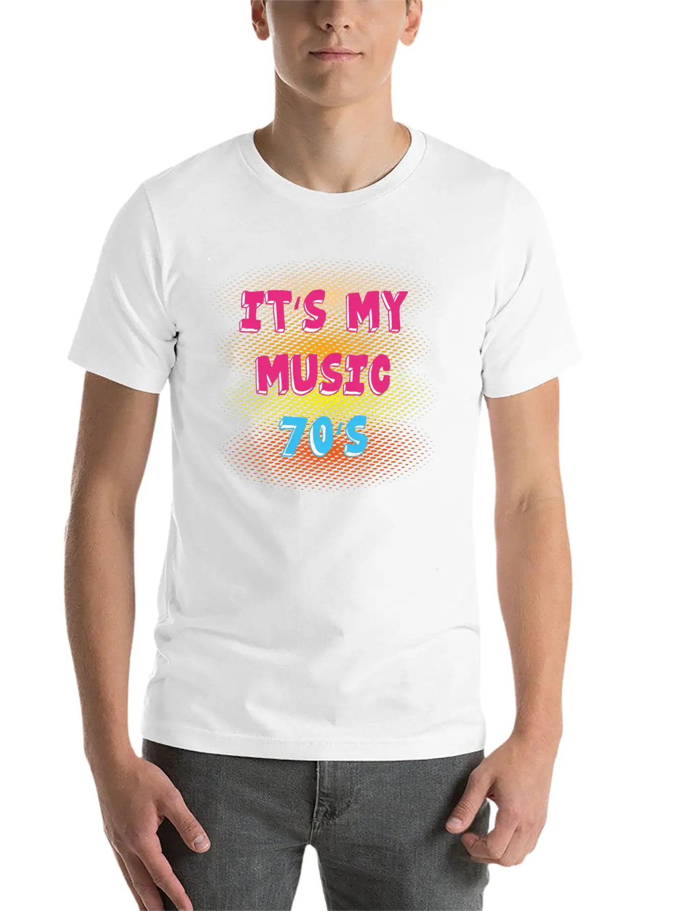 70s Music Breathable Soft Cotton T-Shirt – Timeless Casual Look