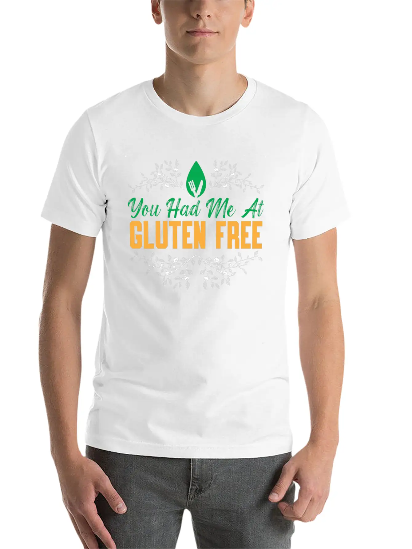 You Had Me At Gluten Free Celiac Disease Awareness Unisex Short Sleeve Soft Cotton T-Shirt – Casual Everyday Wear