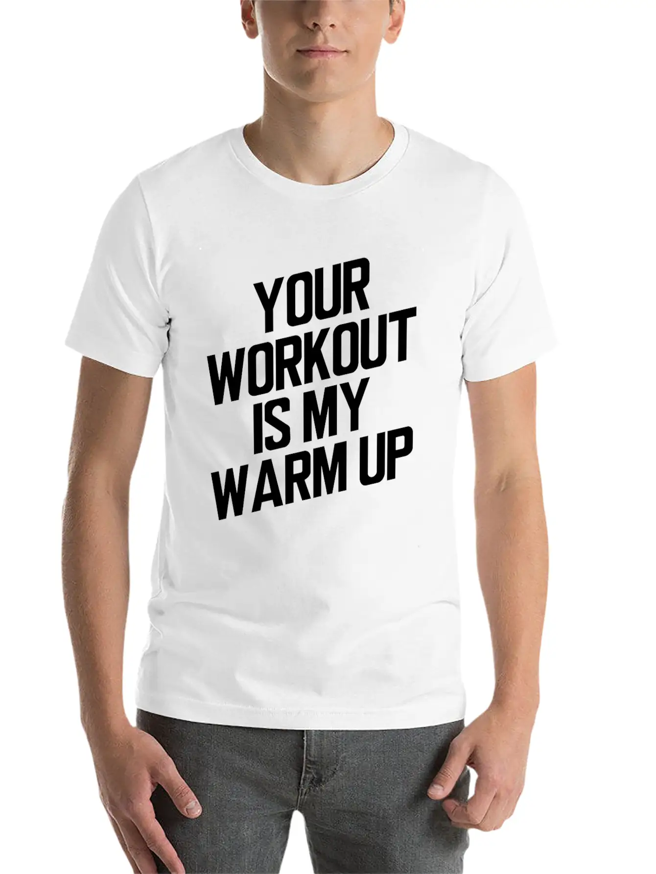 Your Workout Is My Warmup Toning Bodybuilder Simple Everyday Graphic Tee – Lightweight Summer Wear
