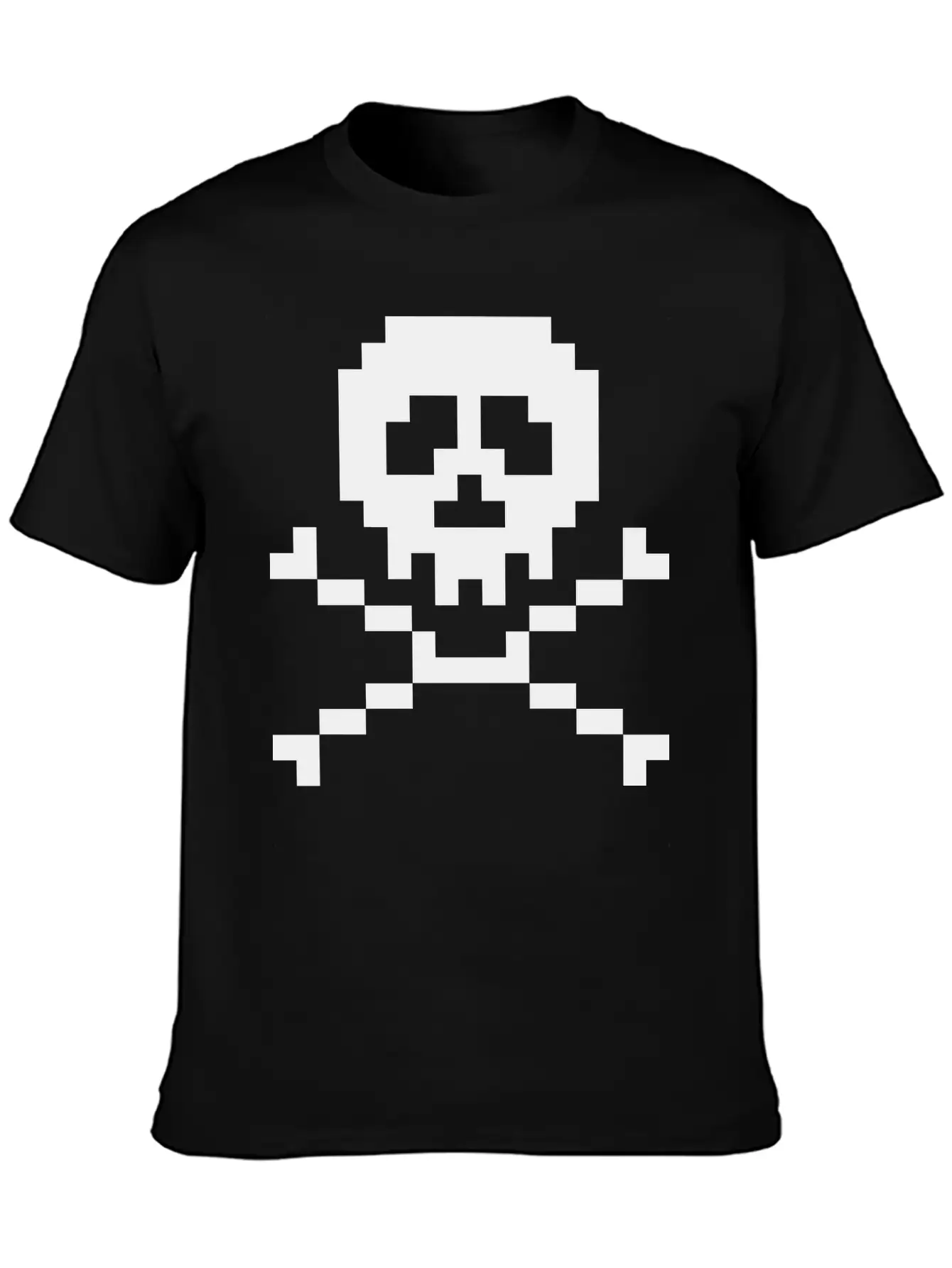 03 Pixel Skull 3 Ai Vectorstock 7294636 Casual Graphic T-Shirt – Simple And Comfortable Daily Wear