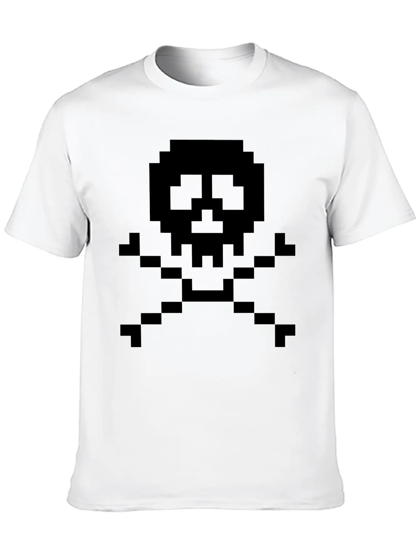 03 Pixel Skull 3 Ai Vectorstock 7294636 Casual Graphic T-Shirt – Simple And Comfortable Daily Wear