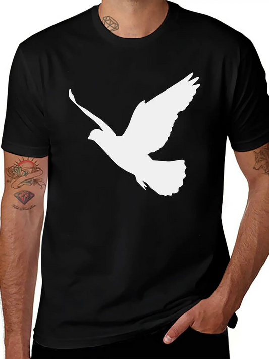 1 Color - Dove Birds Flying Peace Freedom Nature Breathable Soft Cotton T-Shirt – Timeless Casual Look