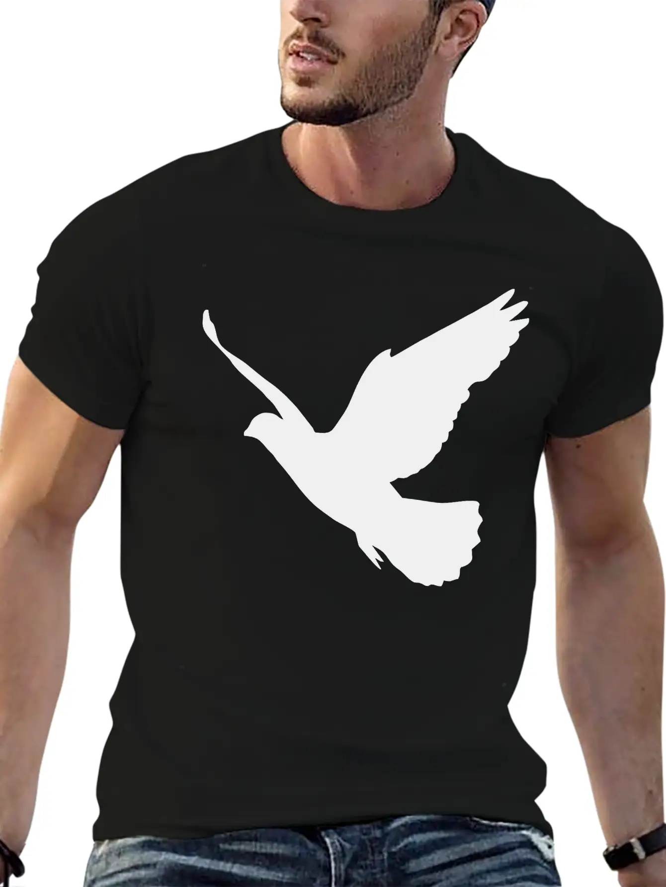 1 Color - Dove Birds Flying Peace Freedom Nature Breathable Soft Cotton T-Shirt – Timeless Casual Look