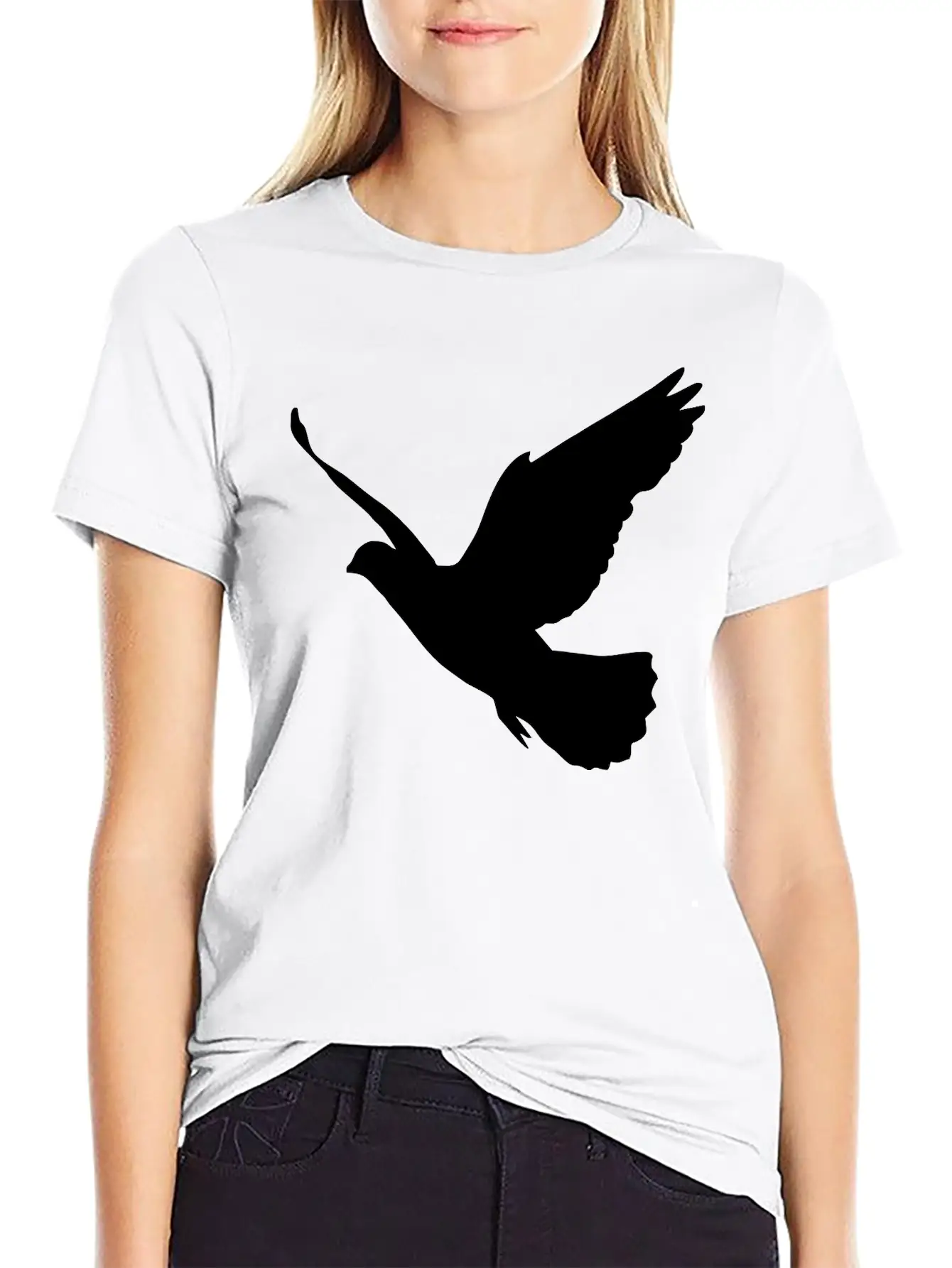 1 Color - Dove Birds Flying Peace Freedom Nature Breathable Soft Cotton T-Shirt – Timeless Casual Look