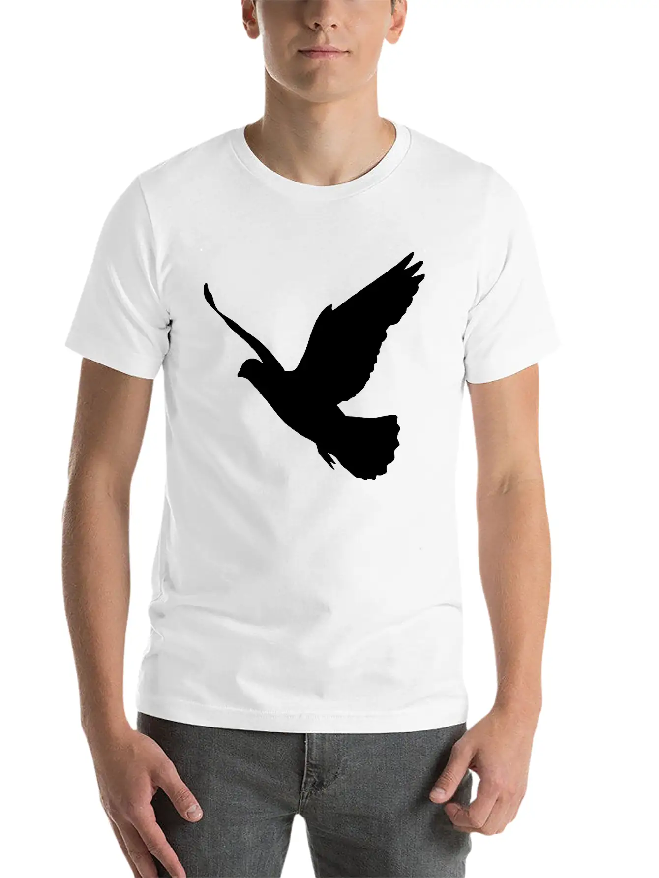 1 Color - Dove Birds Flying Peace Freedom Nature Breathable Soft Cotton T-Shirt – Timeless Casual Look