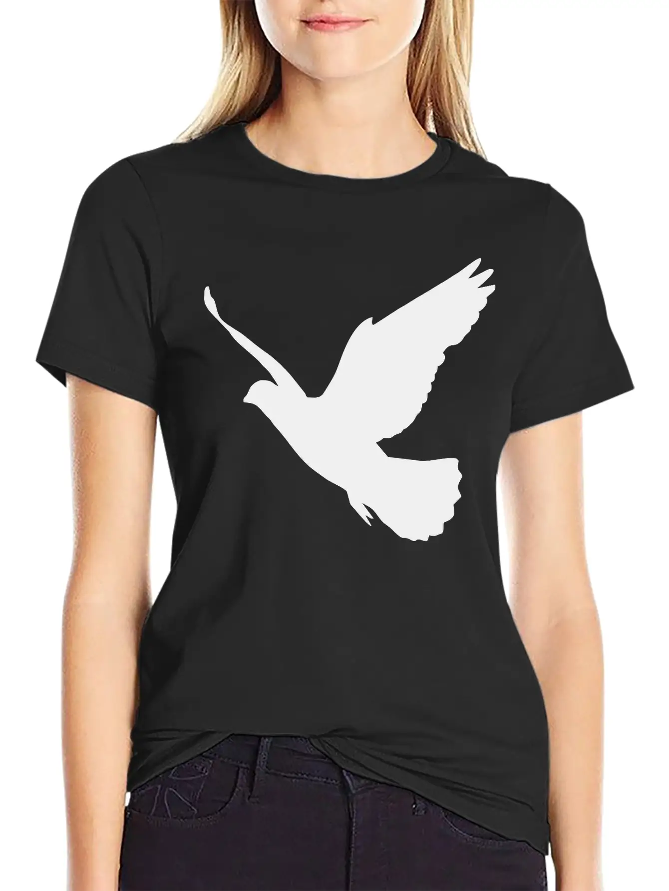 1 Color - Dove Birds Flying Peace Freedom Nature Breathable Soft Cotton T-Shirt – Timeless Casual Look