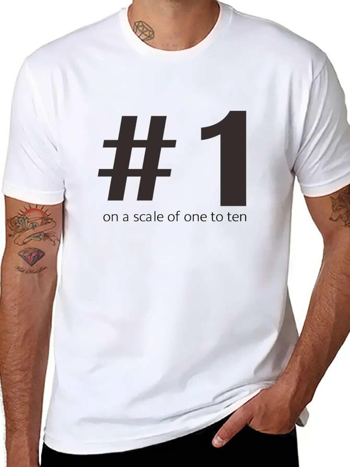 1 On A Scale Of 1 To 10 Unisex Short Sleeve Soft Cotton T-Shirt – Casual Everyday Wear