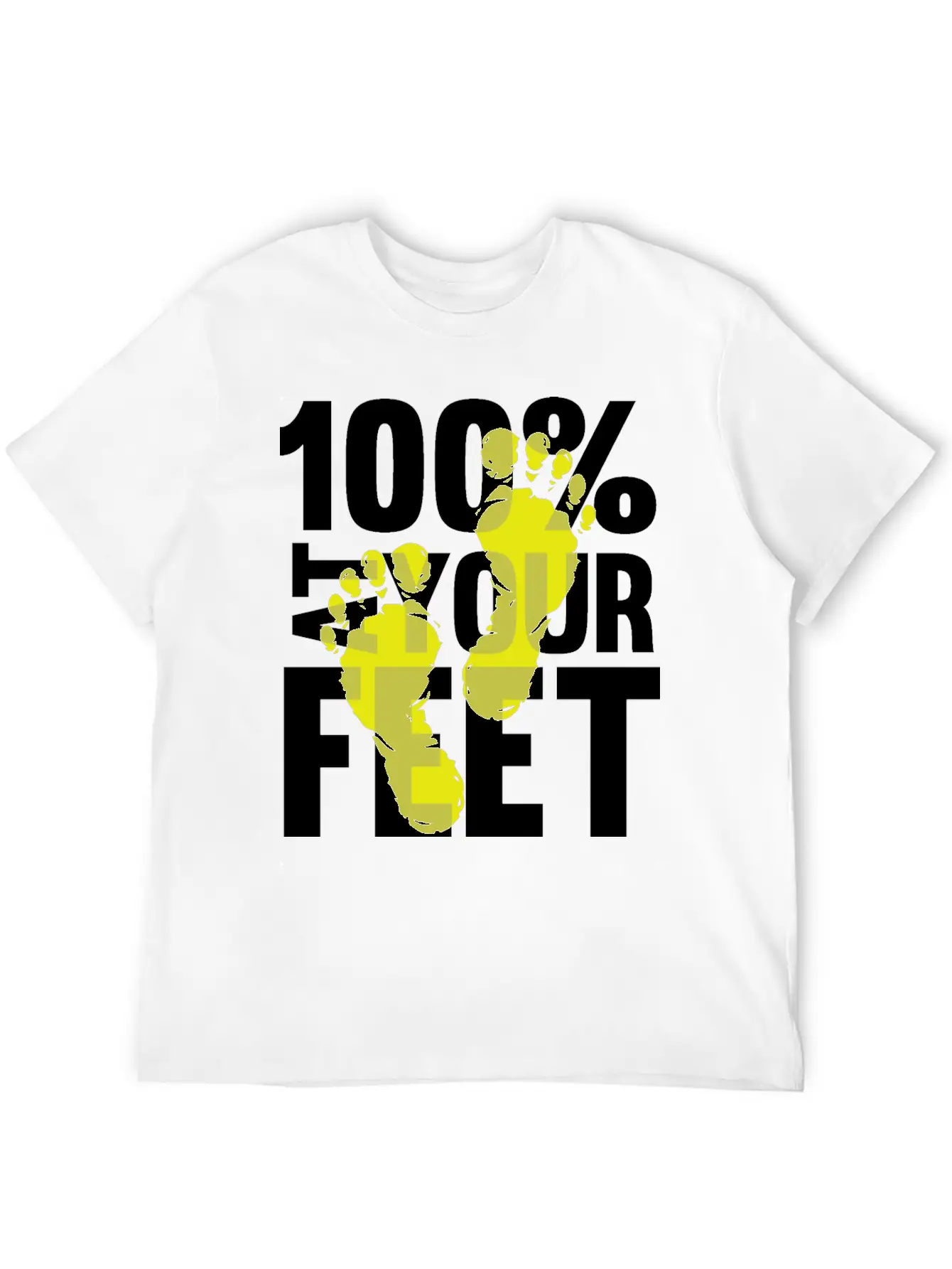 100% At Your Feet Classic Fit Graphic Tee For Daily Comfort – Unisex Cotton Shirt