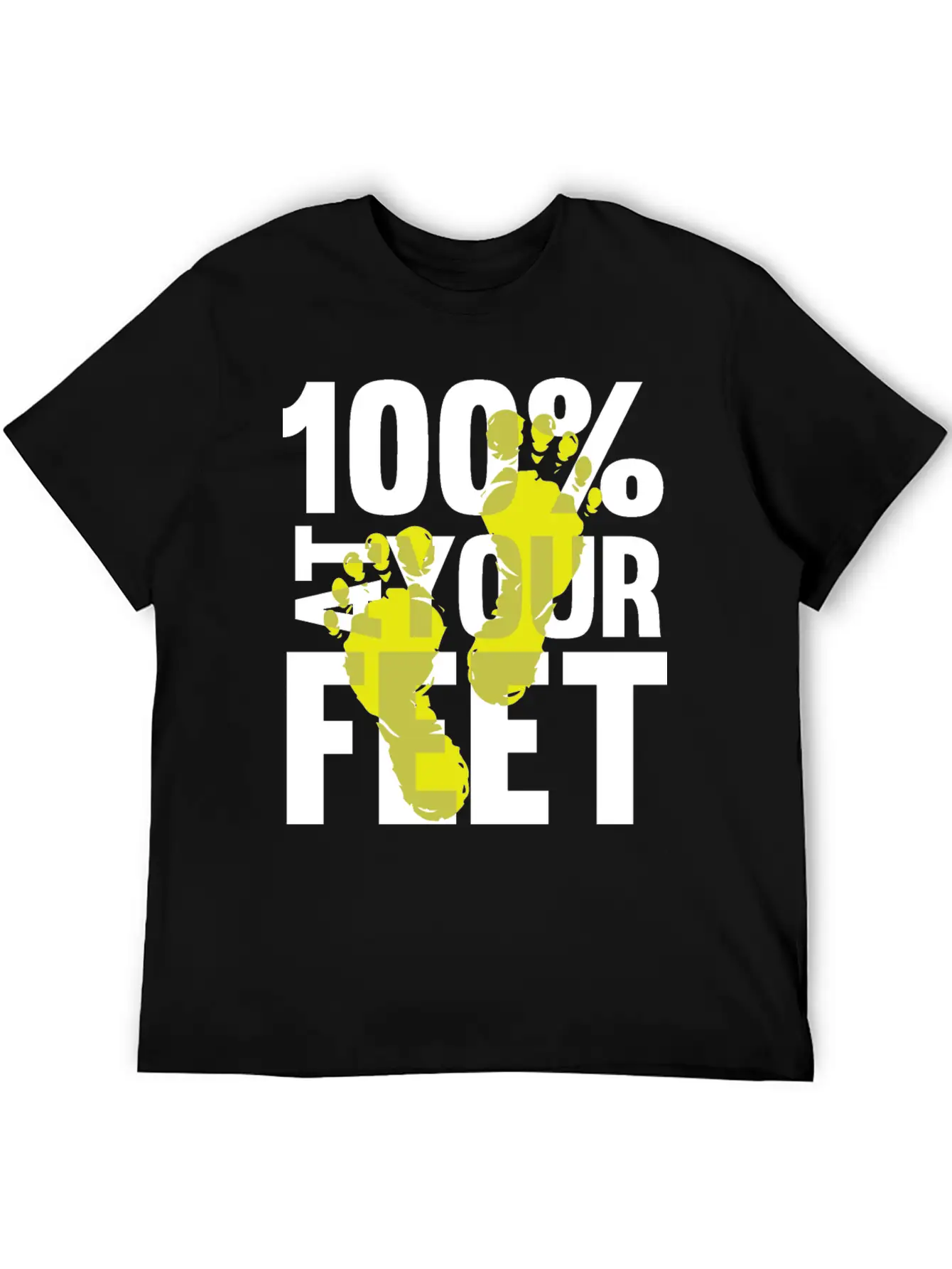 100% At Your Feet Classic Fit Graphic Tee For Daily Comfort – Unisex Cotton Shirt
