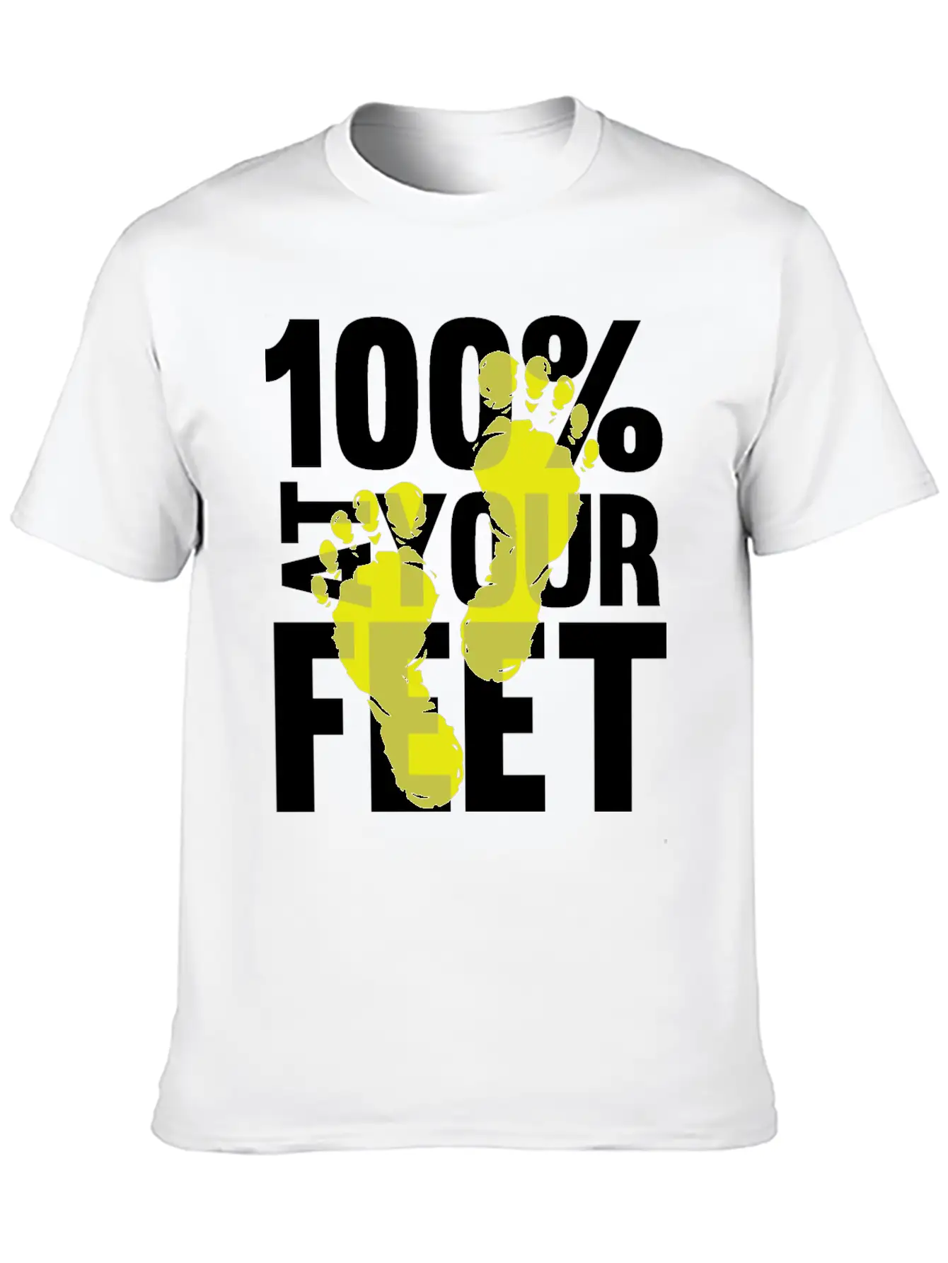 100% At Your Feet Classic Fit Graphic Tee For Daily Comfort – Unisex Cotton Shirt