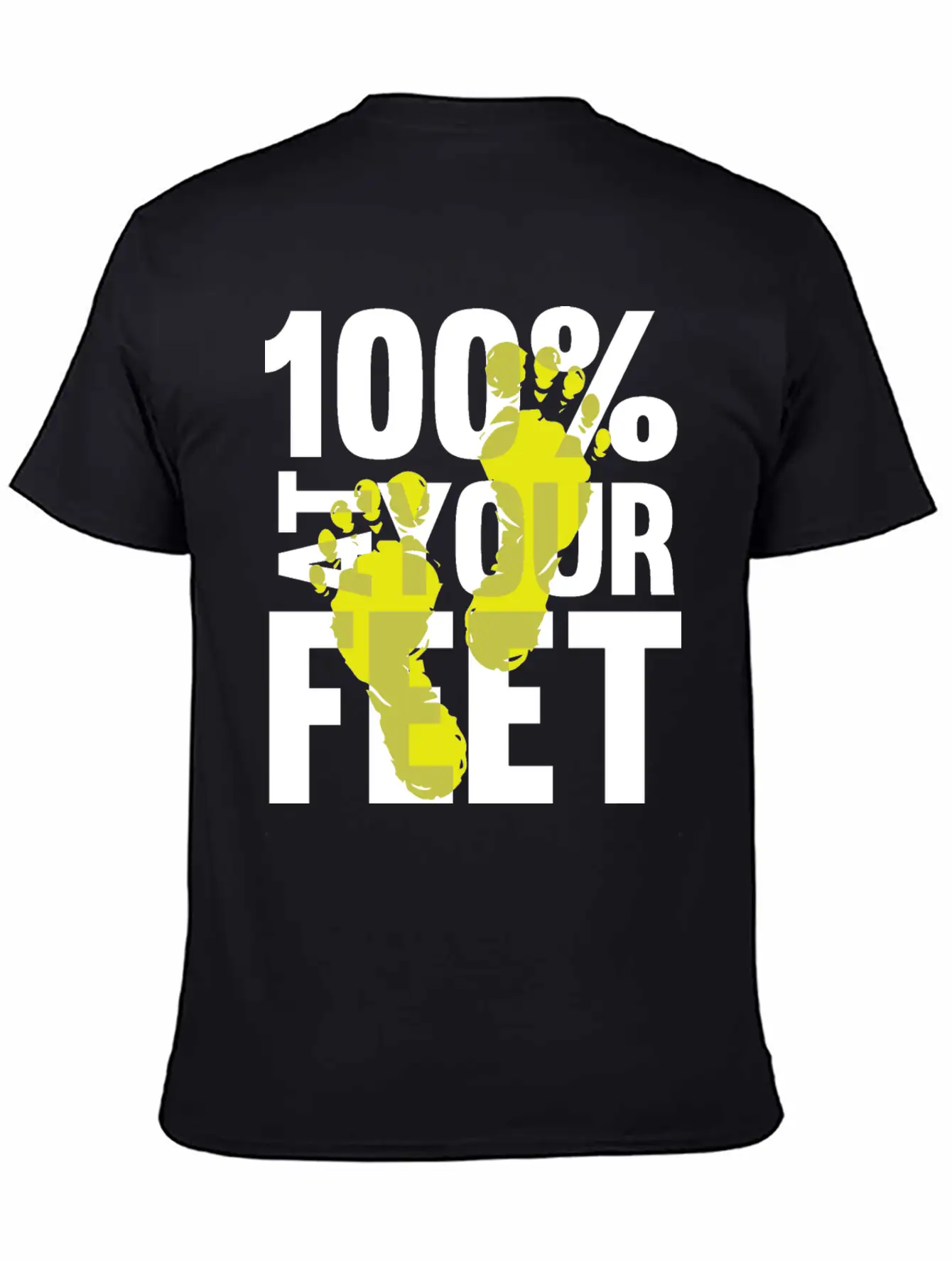 100% At Your Feet Classic Fit Graphic Tee For Daily Comfort – Unisex Cotton Shirt