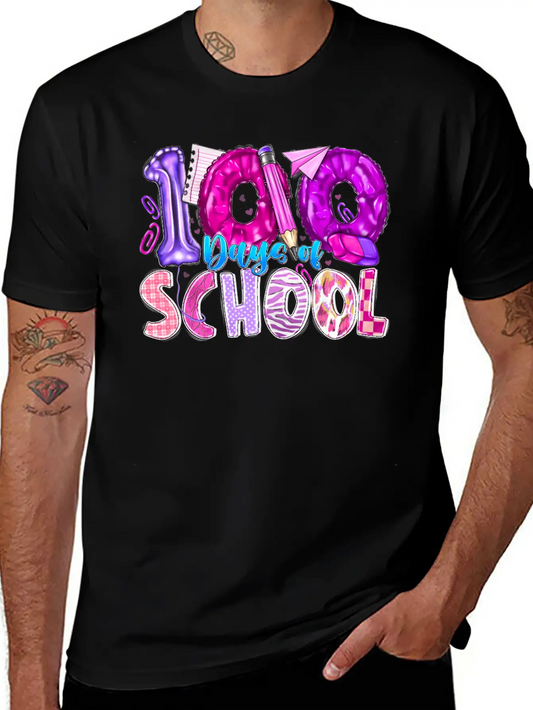 100 Days Of School Breathable Soft Cotton T-Shirt – Timeless Casual Look