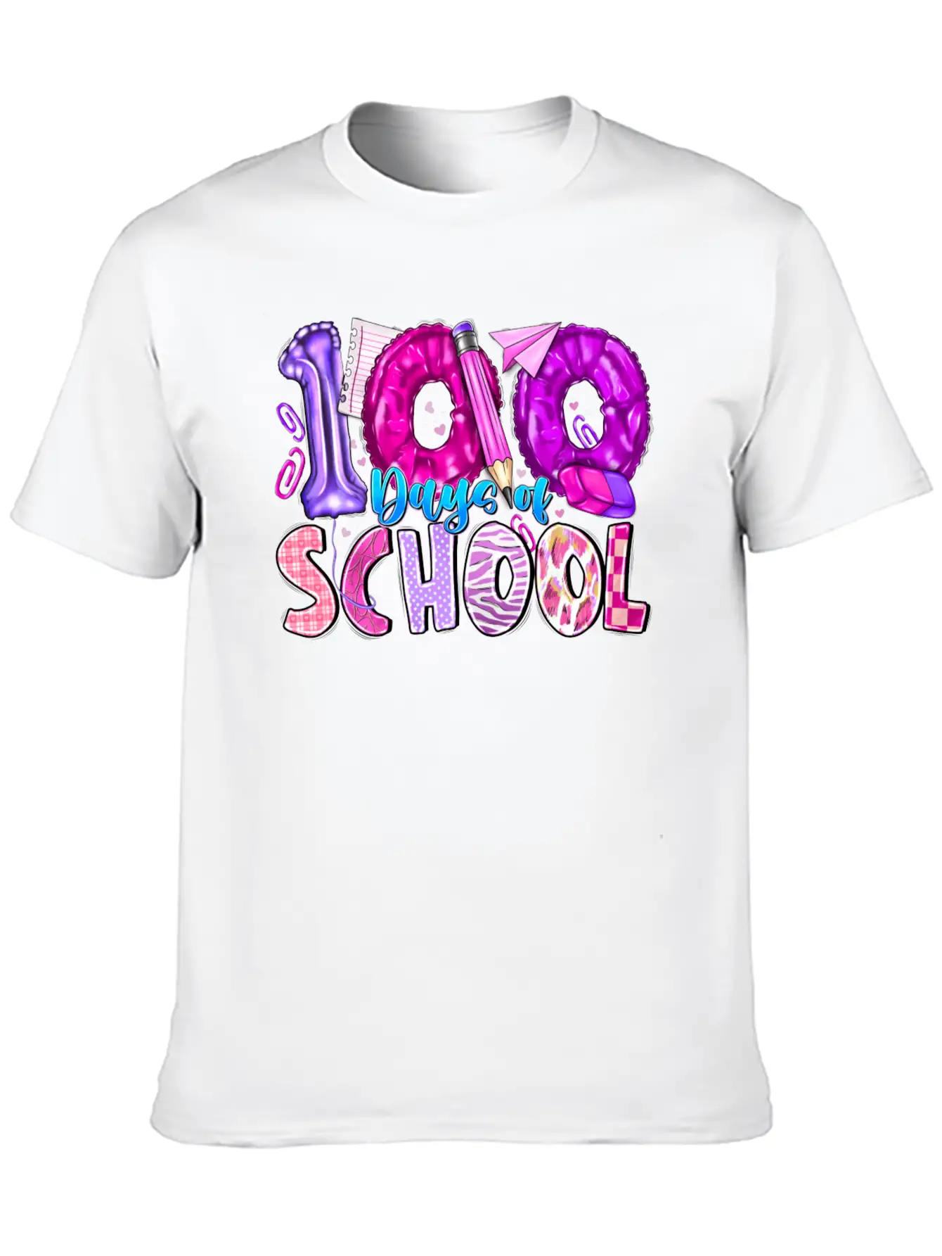100 Days Of School Breathable Soft Cotton T-Shirt – Timeless Casual Look