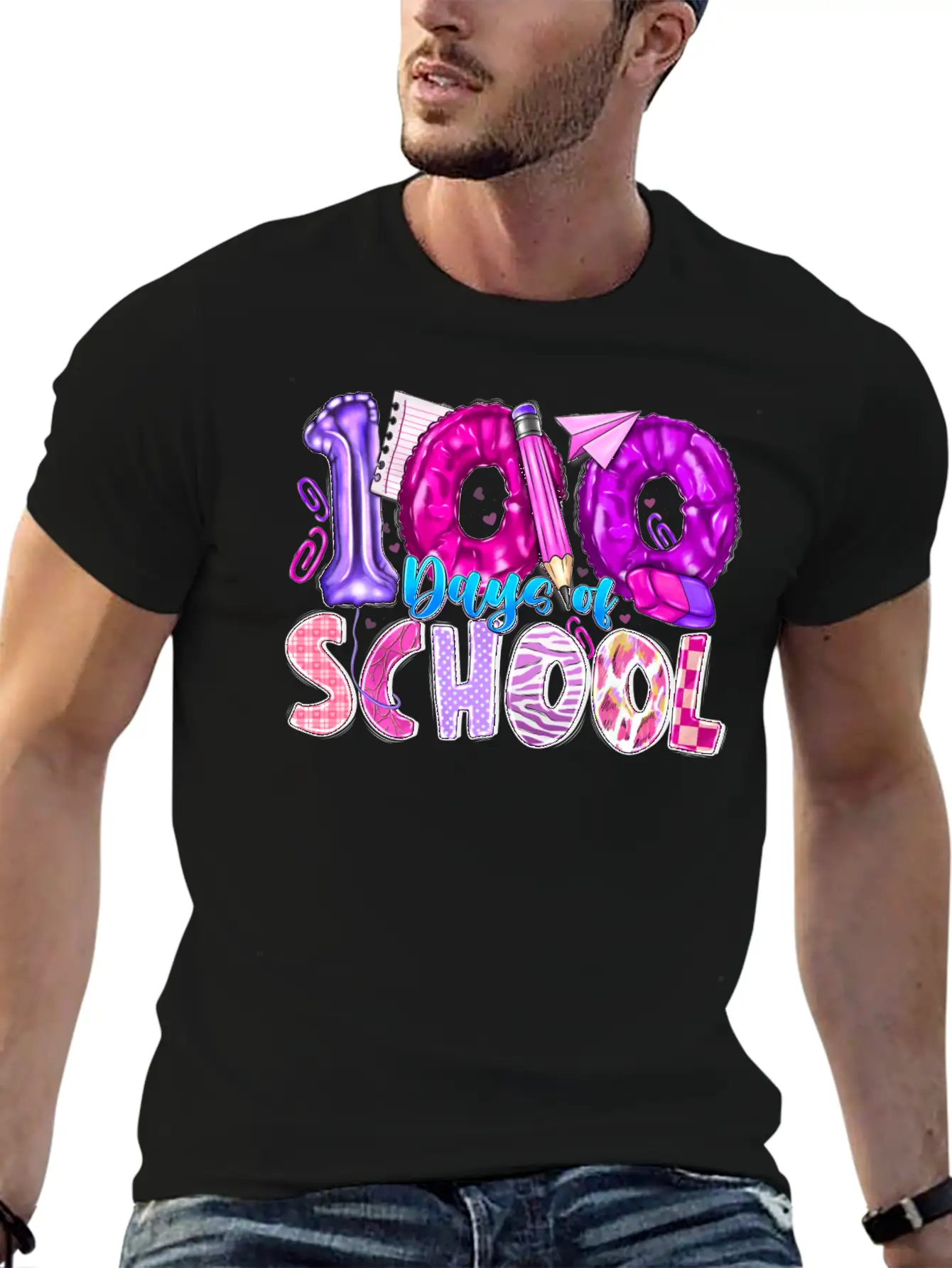100 Days Of School Breathable Soft Cotton T-Shirt – Timeless Casual Look