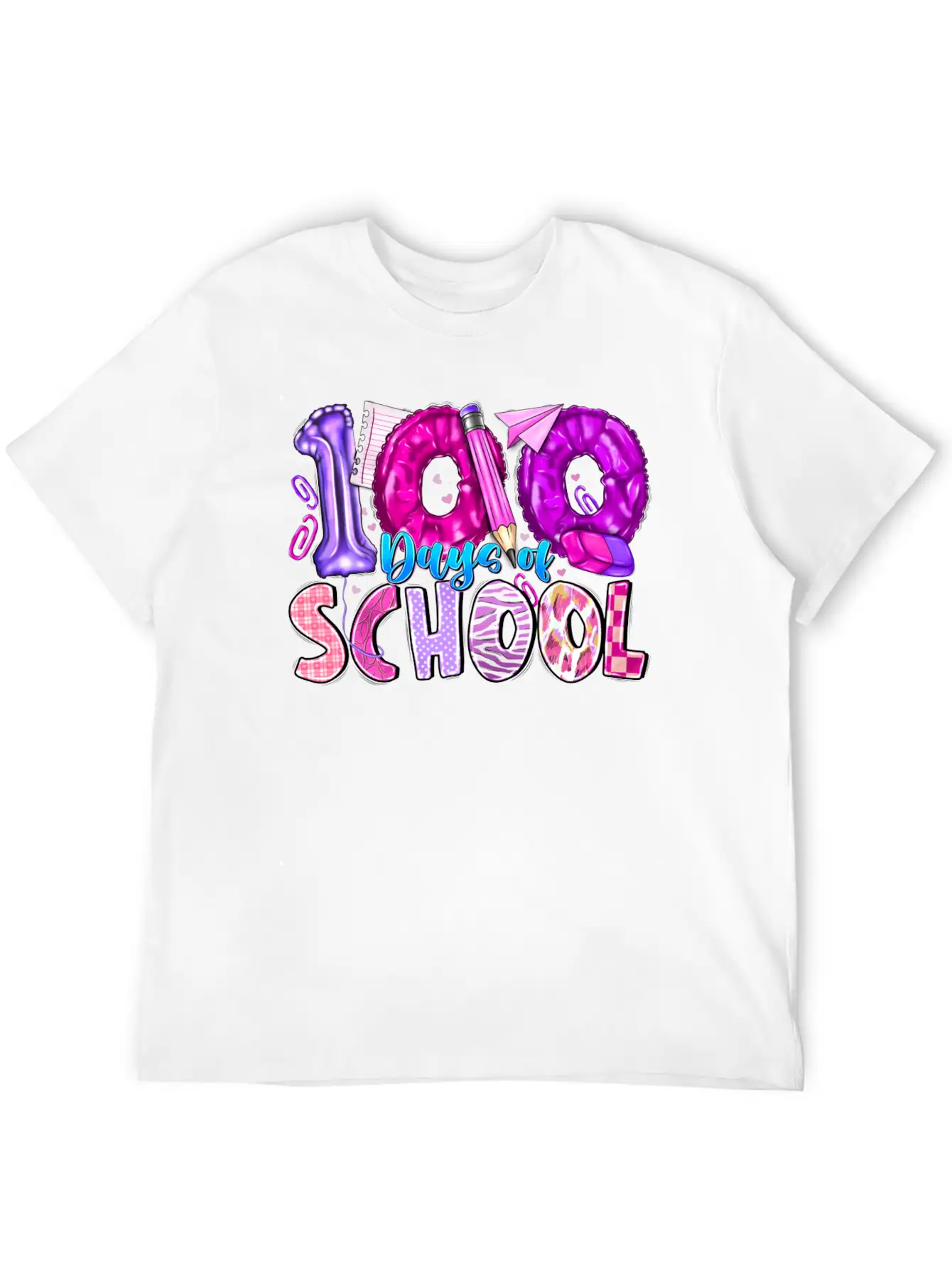 100 Days Of School Breathable Soft Cotton T-Shirt – Timeless Casual Look