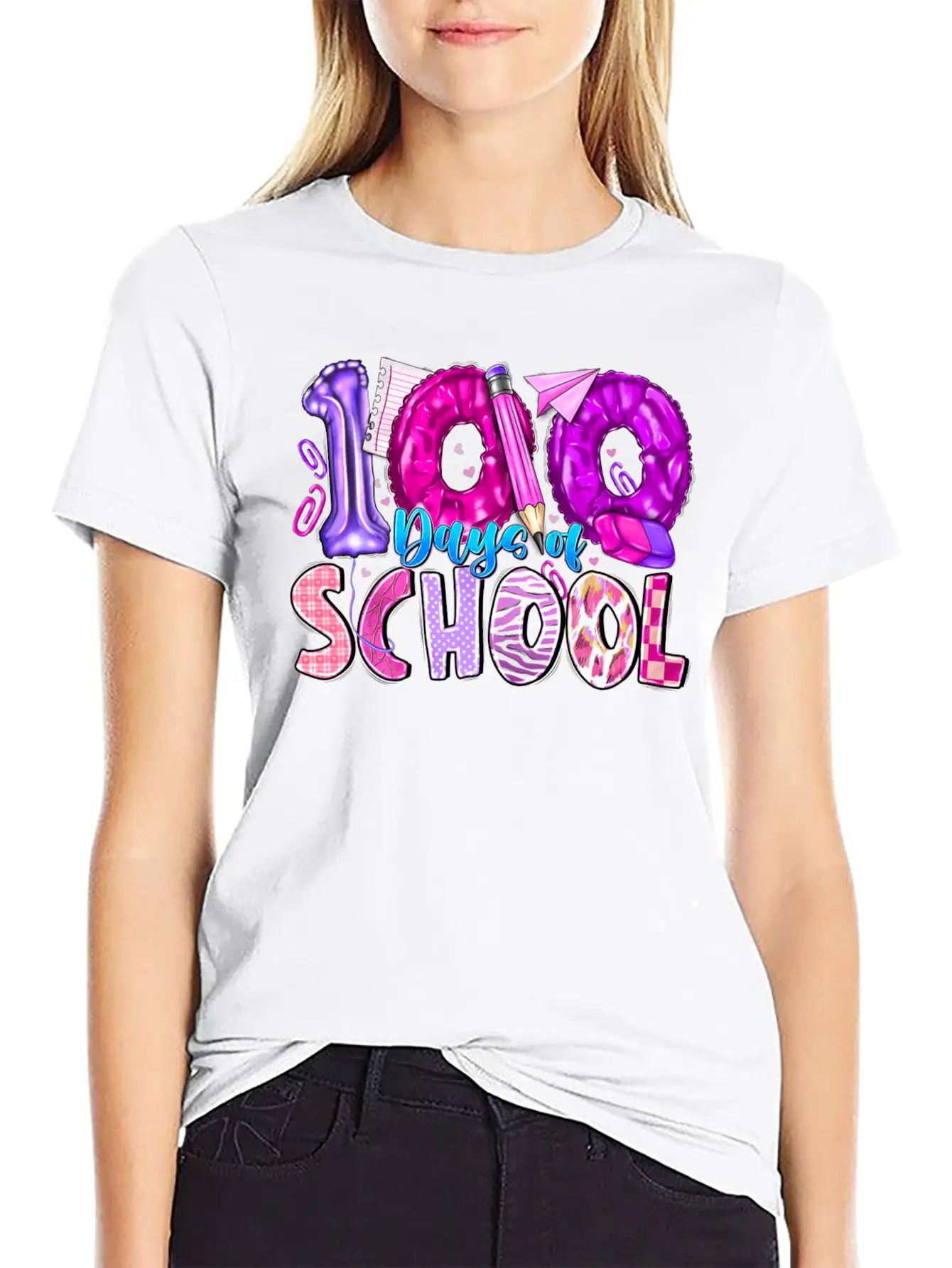 100 Days Of School Breathable Soft Cotton T-Shirt – Timeless Casual Look