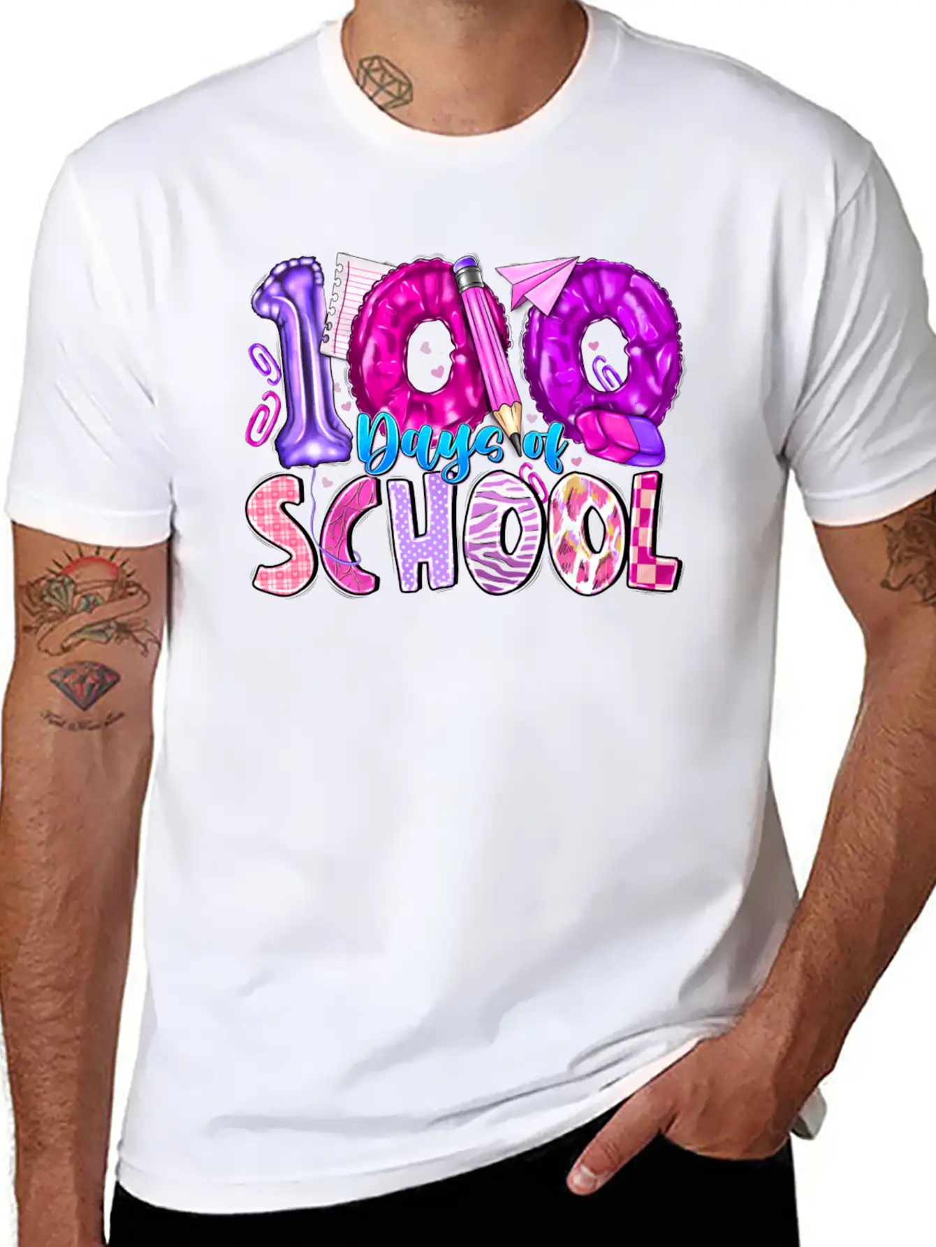100 Days Of School Breathable Soft Cotton T-Shirt – Timeless Casual Look
