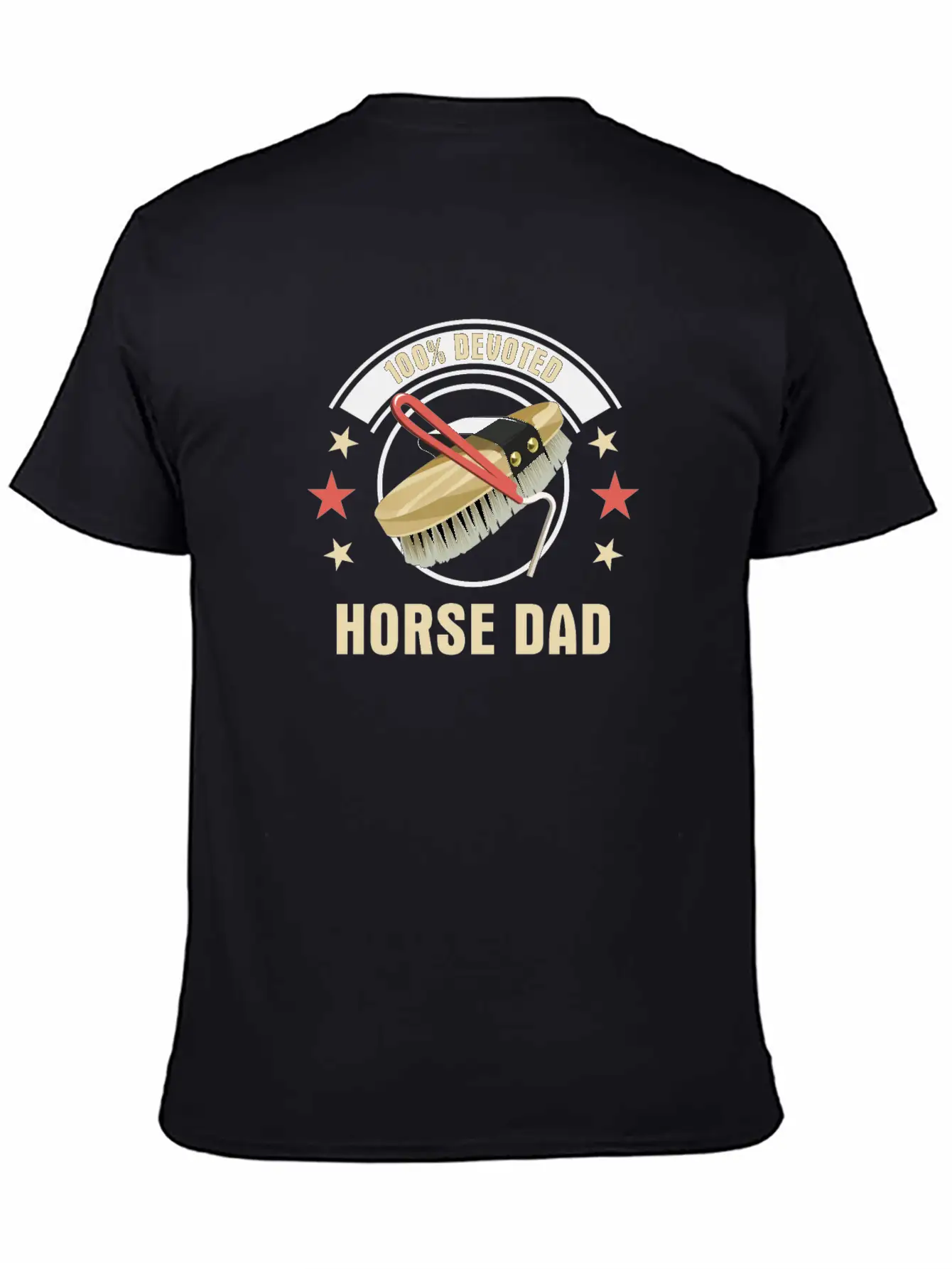 100% Devoted Horse Dad Simple Everyday Graphic Tee – Lightweight Summer Wear
