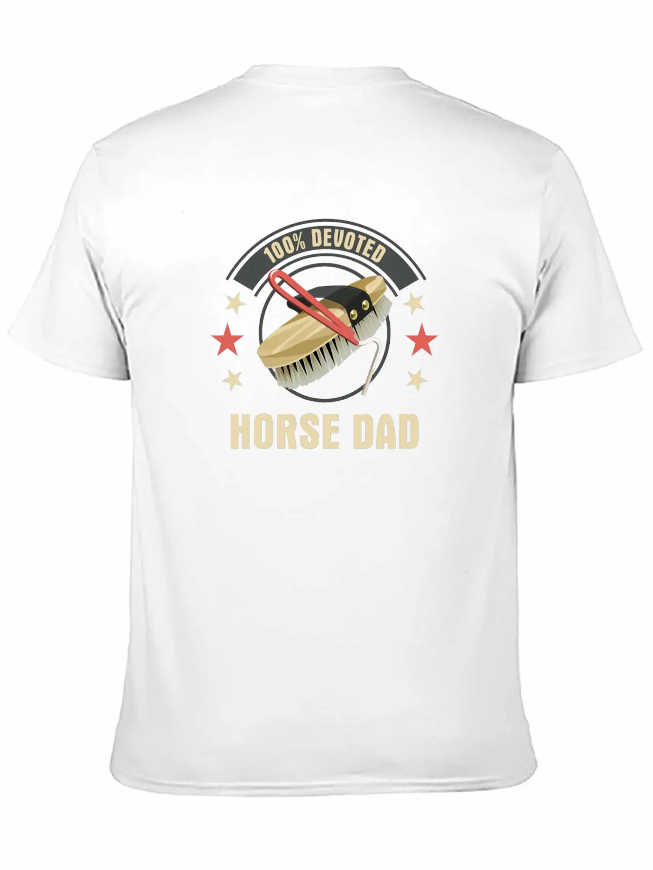 100% Devoted Horse Dad Simple Everyday Graphic Tee – Lightweight Summer Wear