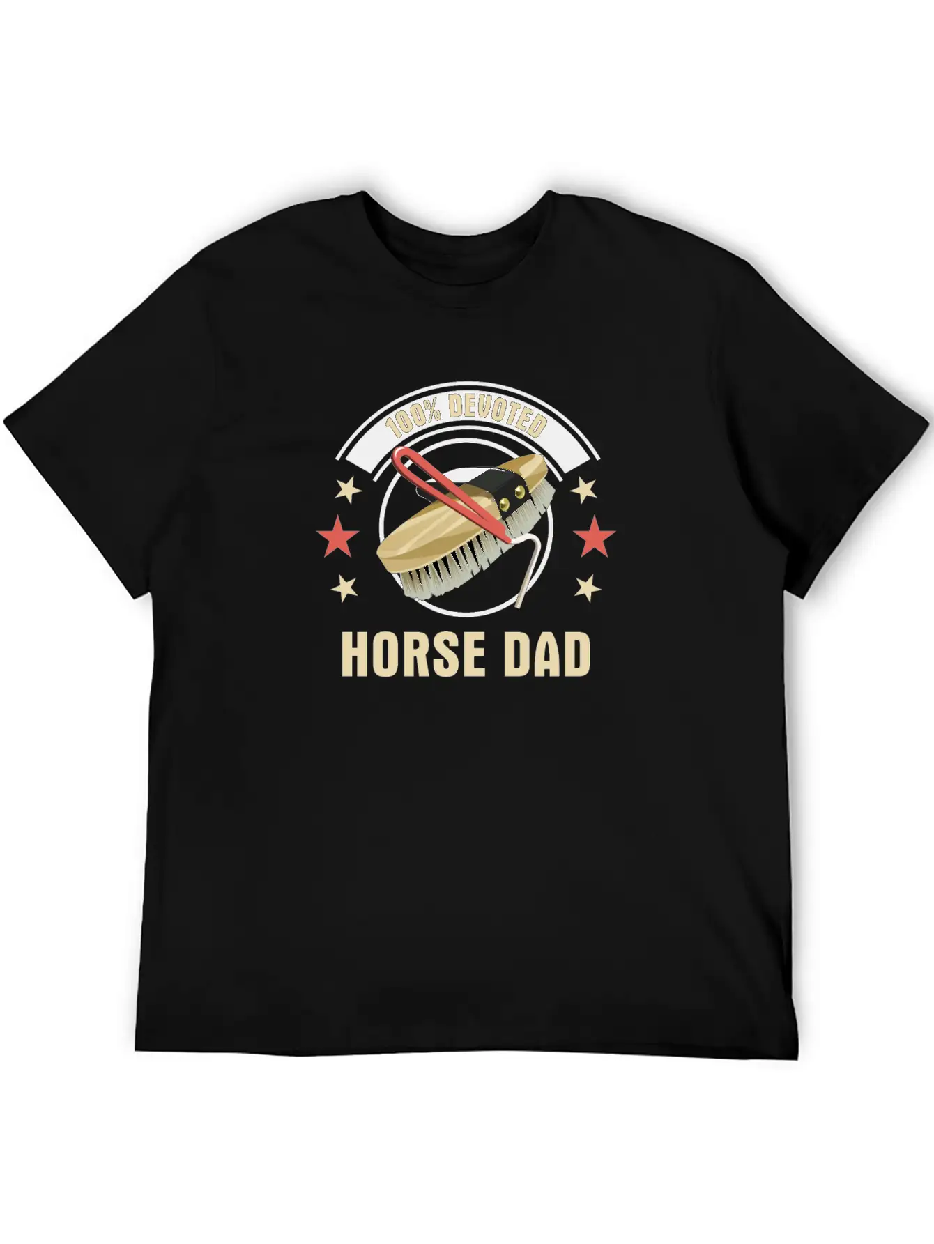100% Devoted Horse Dad Simple Everyday Graphic Tee – Lightweight Summer Wear