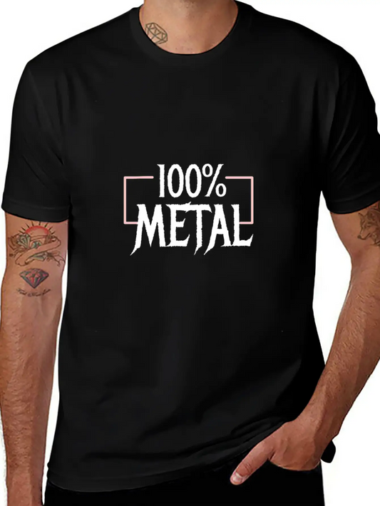 100 Heavy Metal Breathable Soft Cotton T-Shirt – Timeless Casual Look