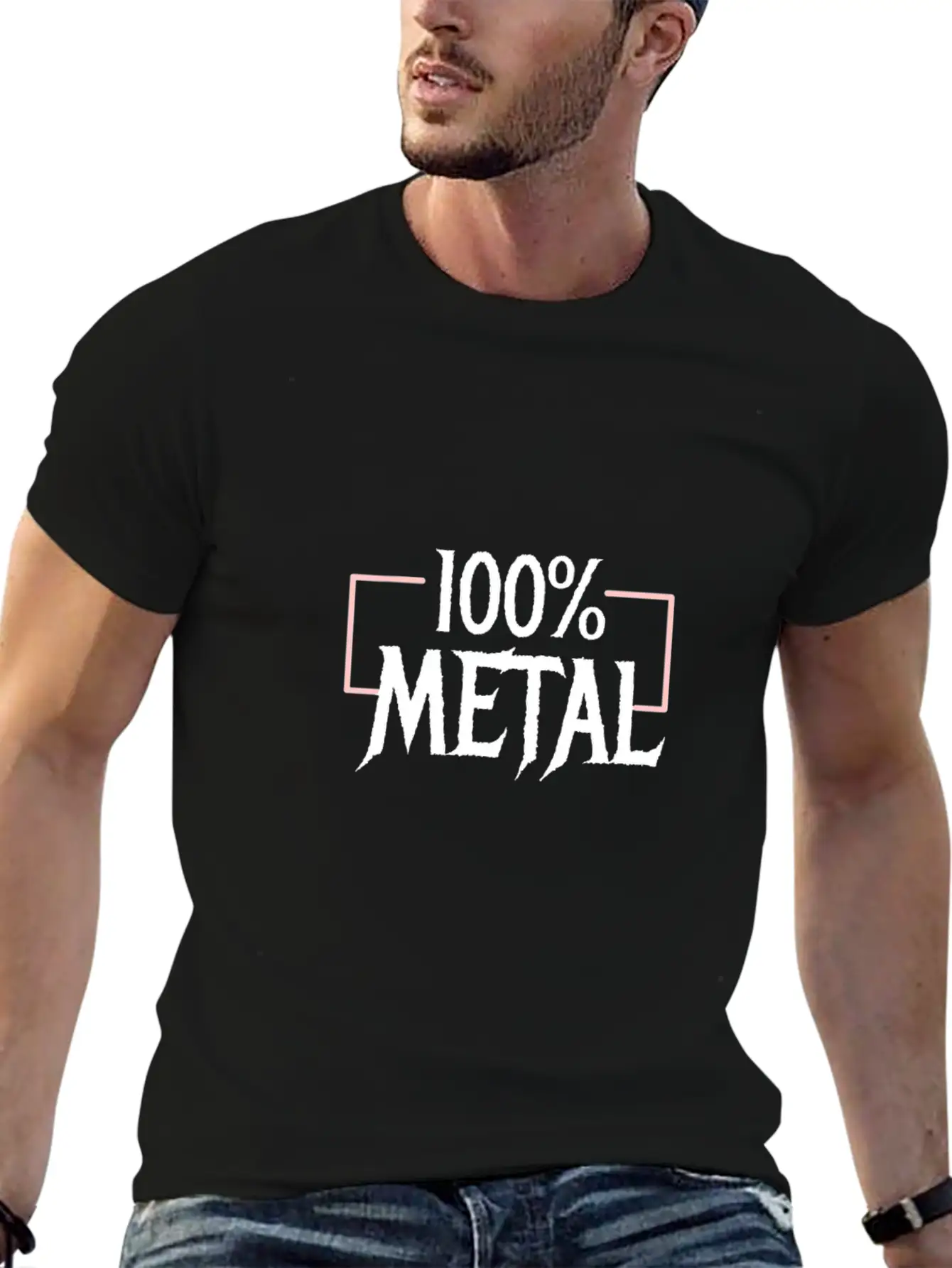 100 Heavy Metal Breathable Soft Cotton T-Shirt – Timeless Casual Look