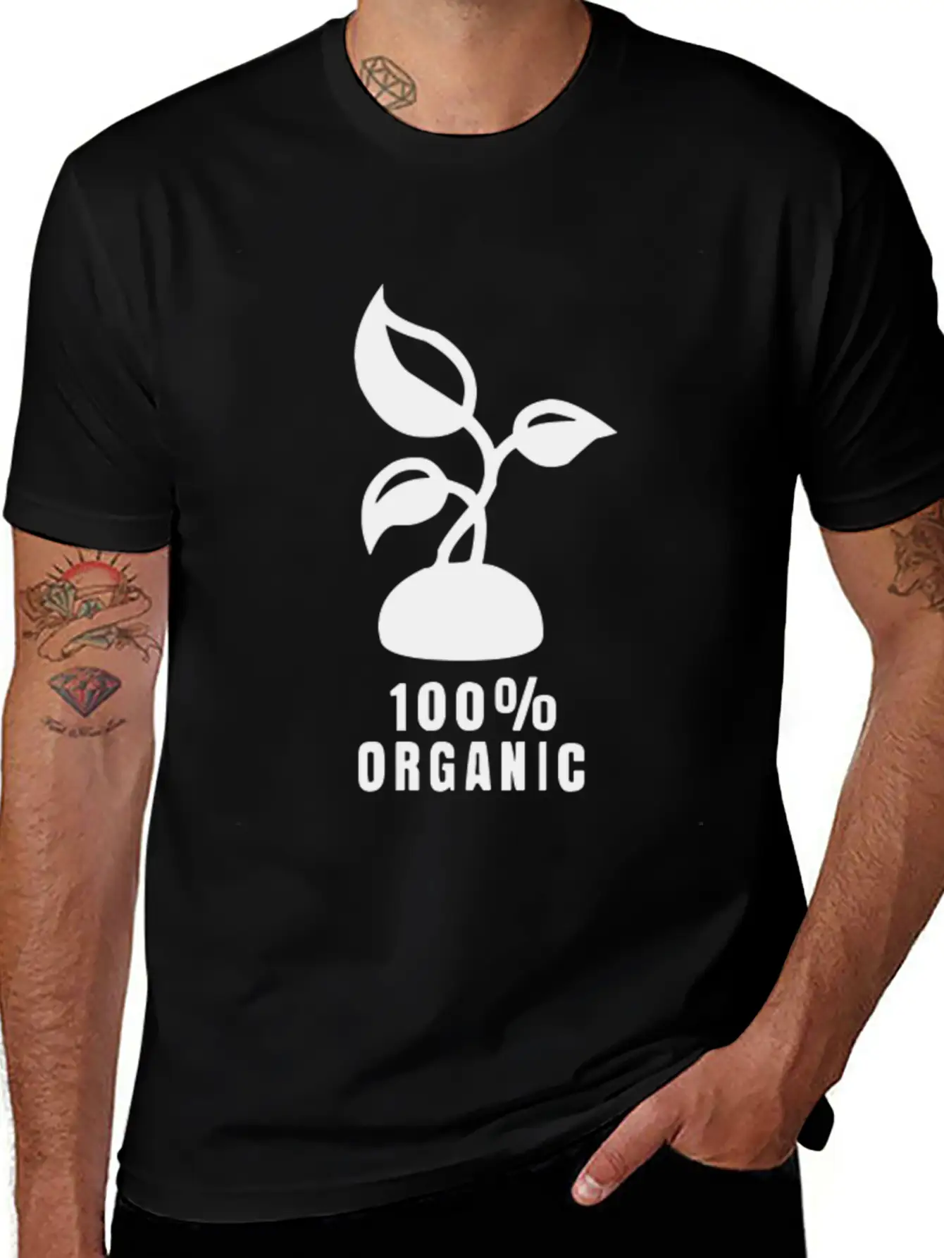 100% Organic Simple Everyday Graphic Tee – Lightweight Summer Wear