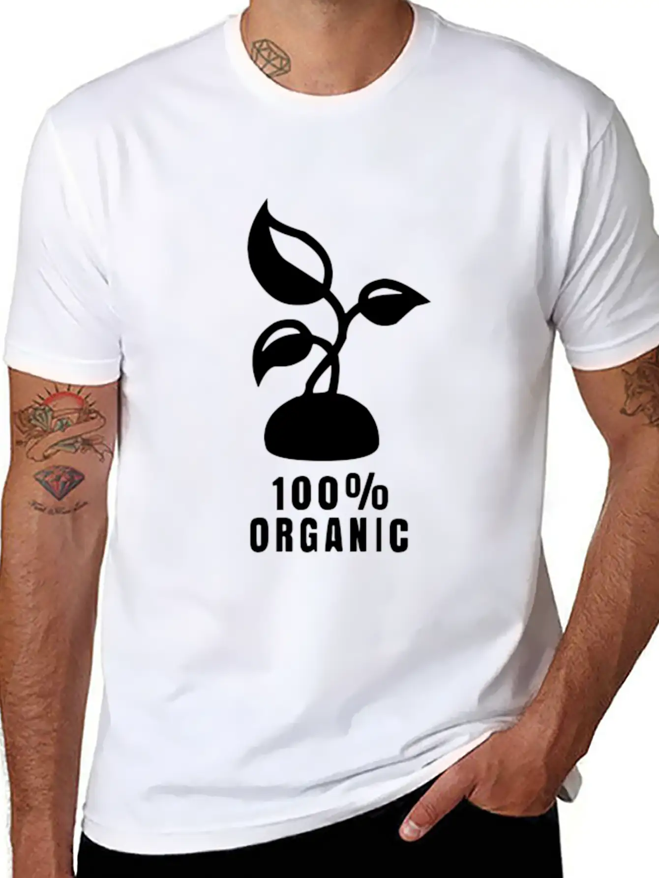 100% Organic Simple Everyday Graphic Tee – Lightweight Summer Wear