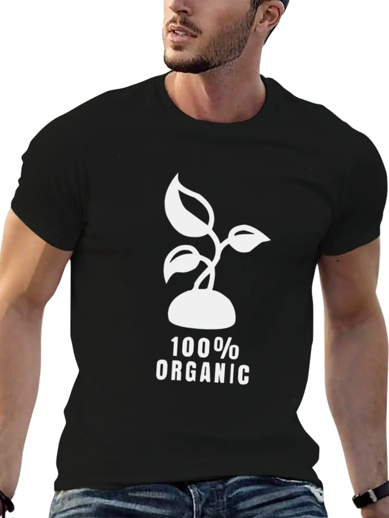 100% Organic Simple Everyday Graphic Tee – Lightweight Summer Wear