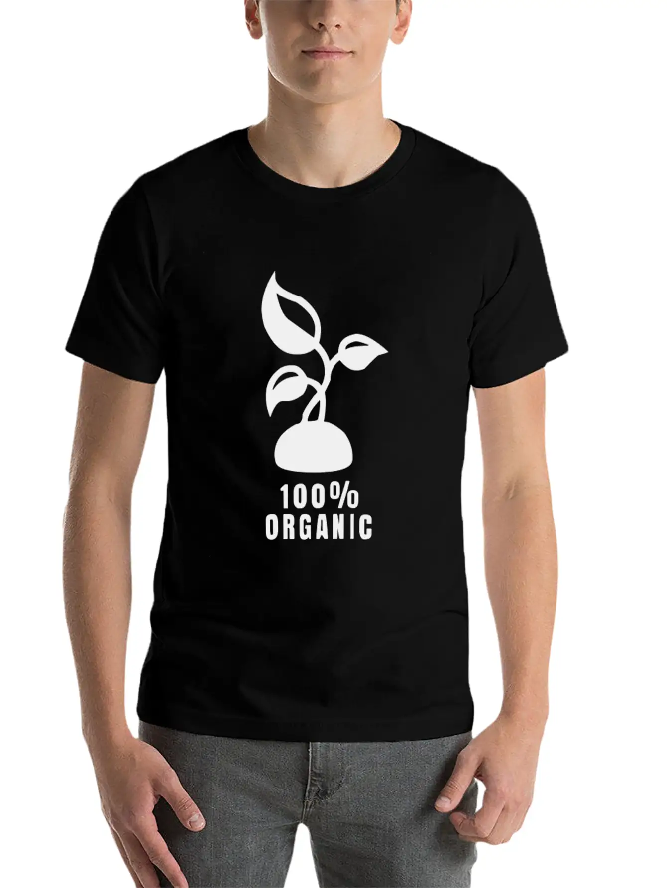 100% Organic Simple Everyday Graphic Tee – Lightweight Summer Wear
