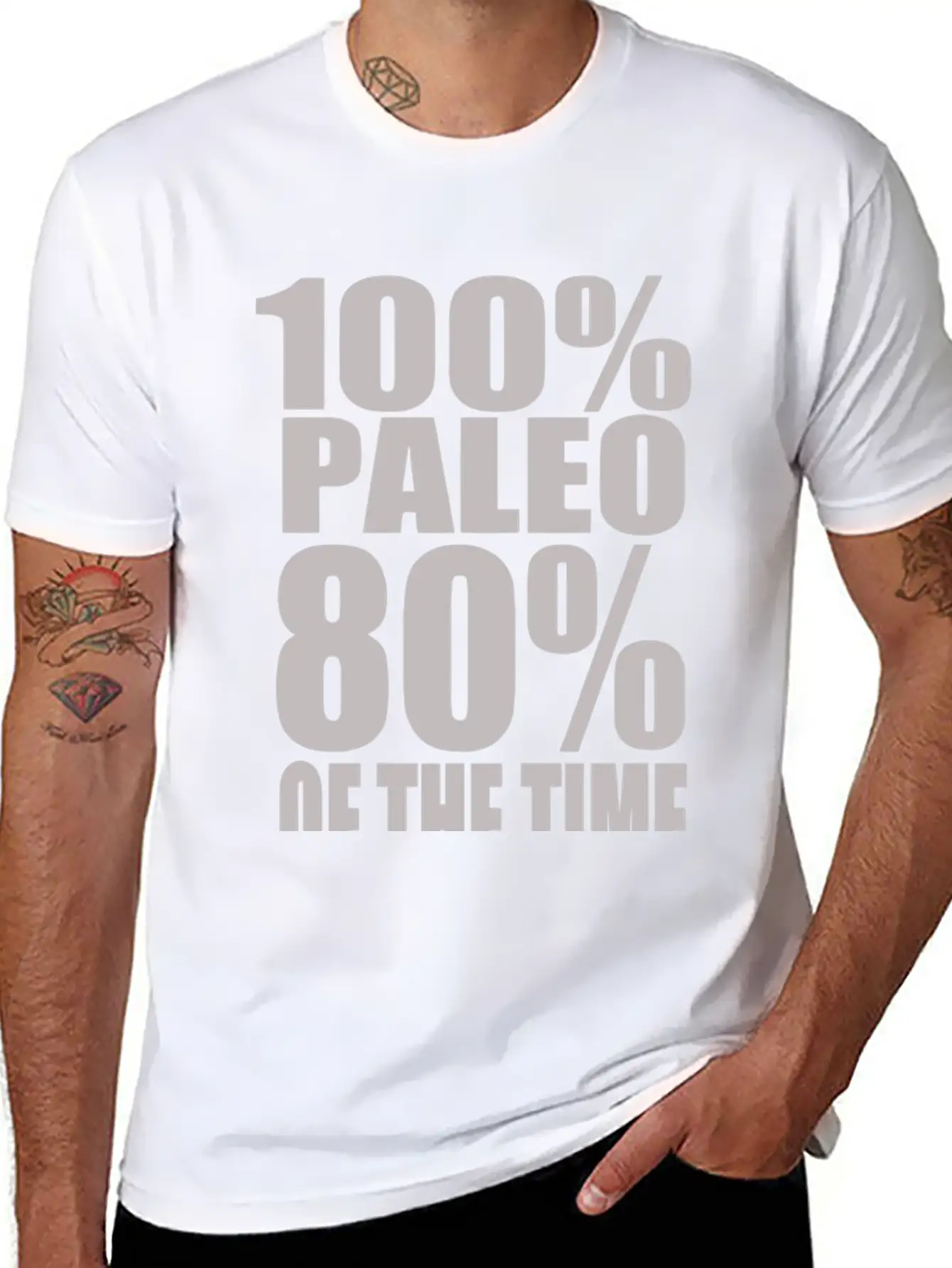 100 Paleo 80 Of The Time Breathable Soft Cotton T-Shirt – Timeless Casual Look