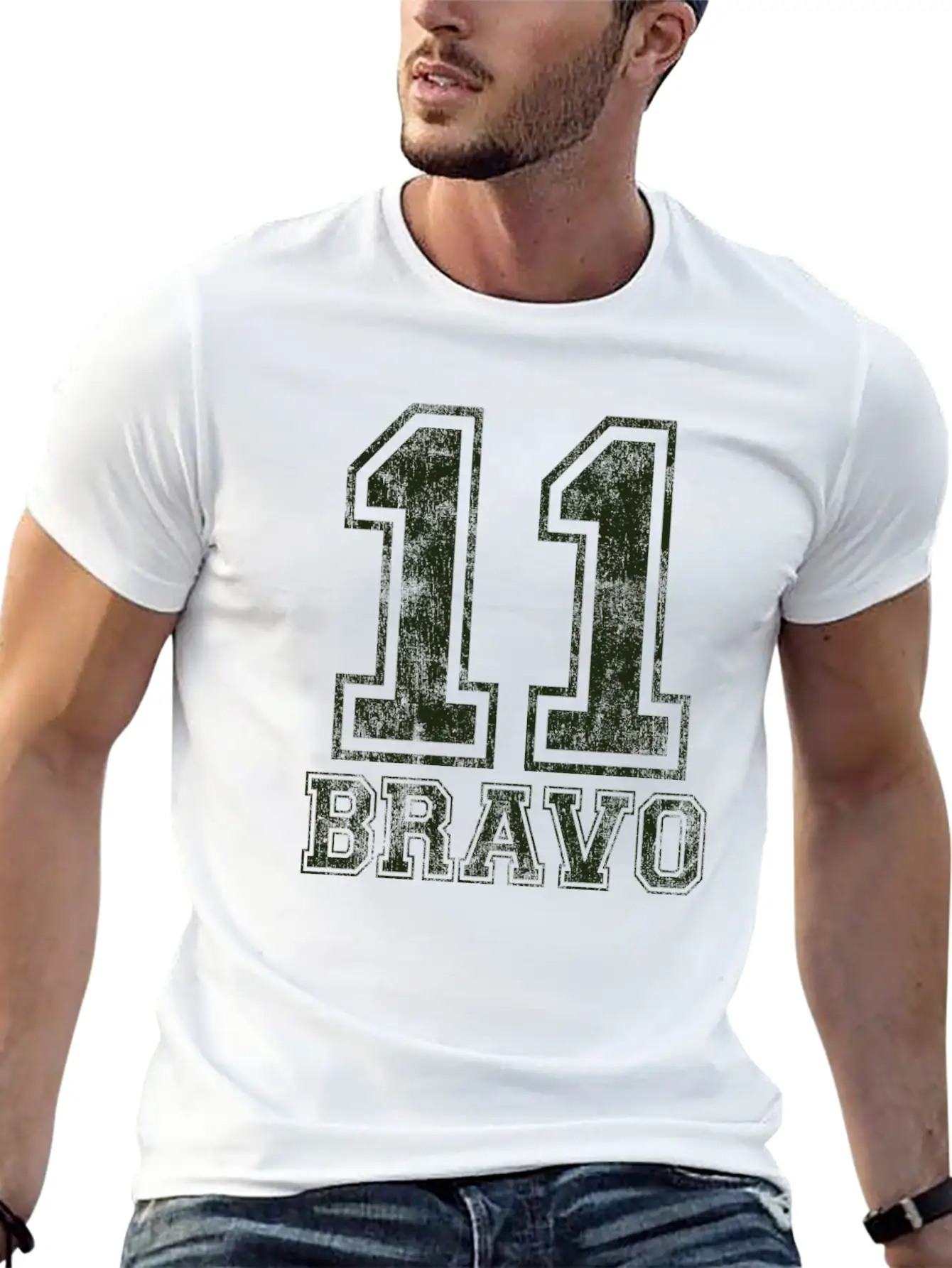 11 Bravo - US Infantry Product - U.S. Military Essential Unisex Summer Tee – Soft Cotton Casual Fit