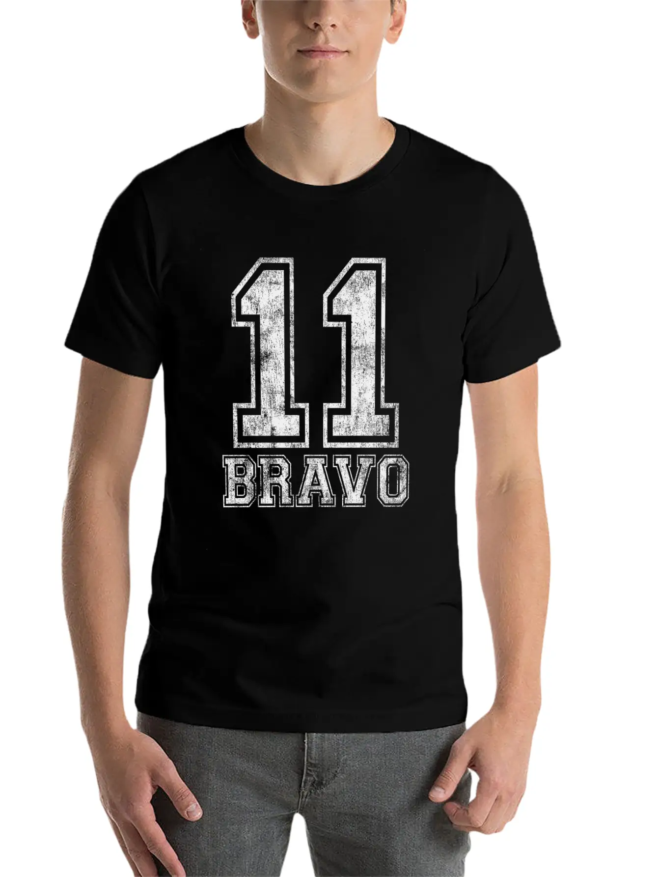 11 Bravo - US Infantry Product - U.S. Military Essential Unisex Summer Tee – Soft Cotton Casual Fit
