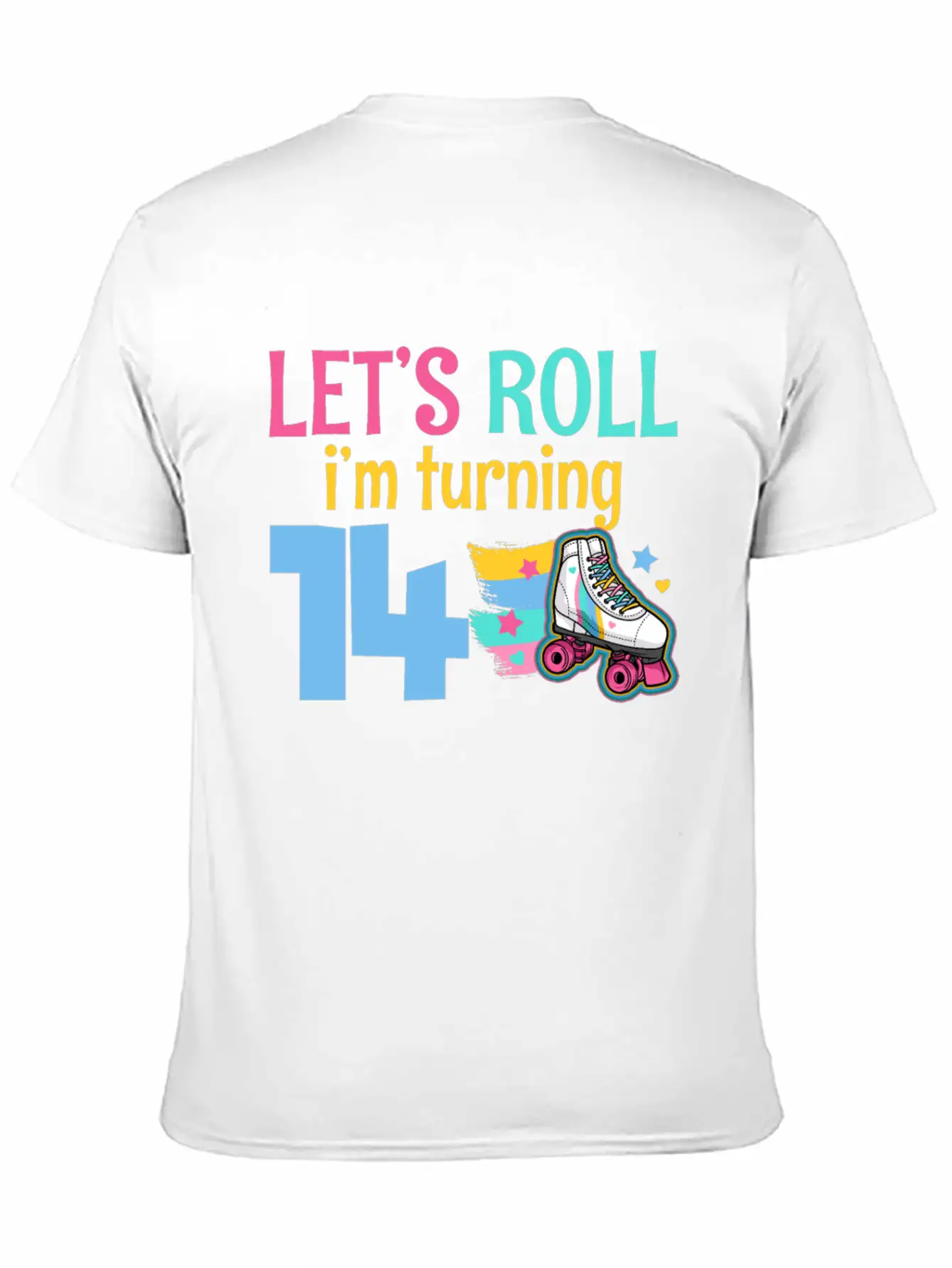 14th Birthday Roller Skate Casual Graphic T-Shirt – Simple And Comfortable Daily Wear