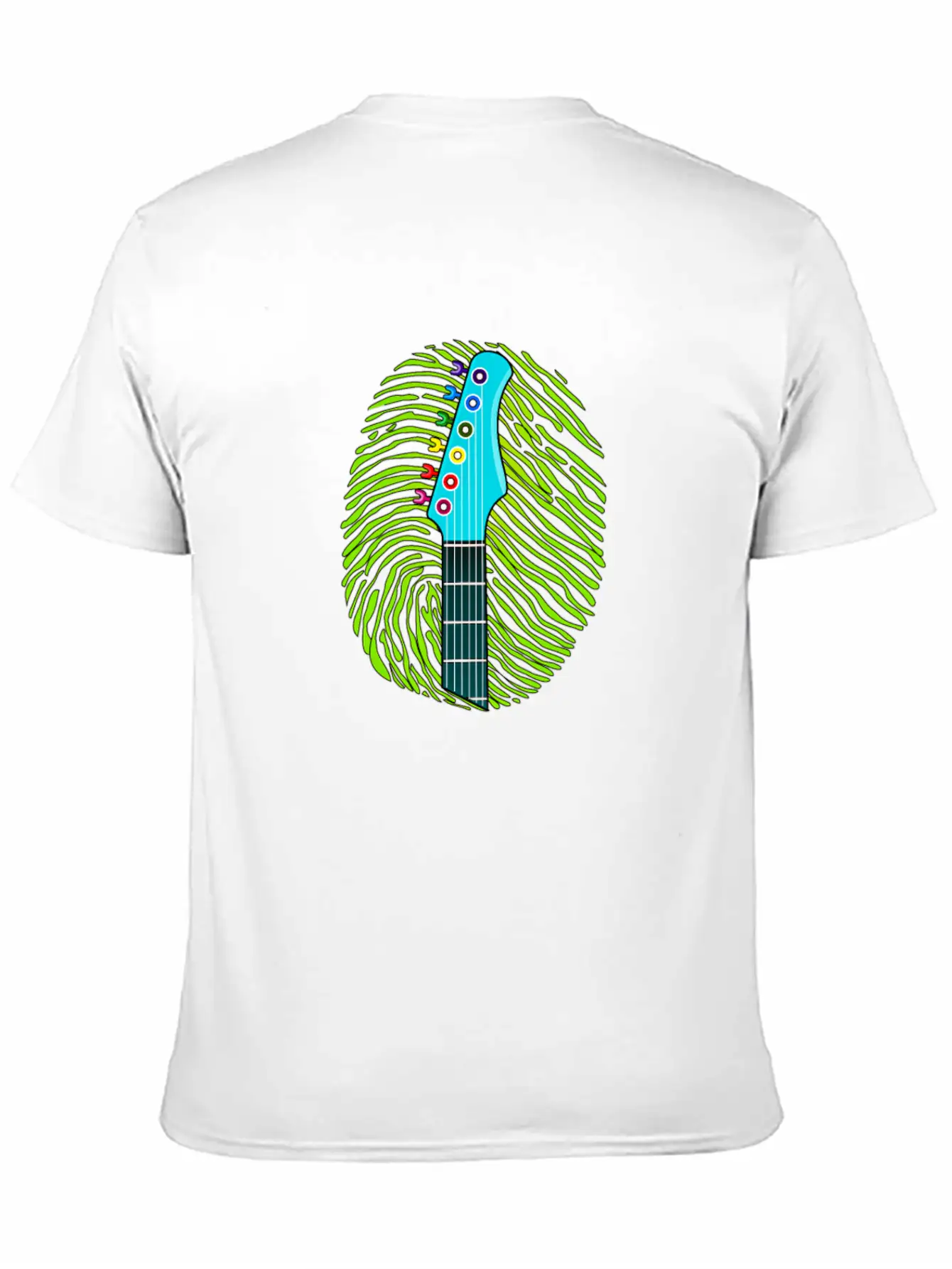 190 Guitar Fingerprint Lightweight Cotton T-Shirt – Daily Comfort Graphic Shirt