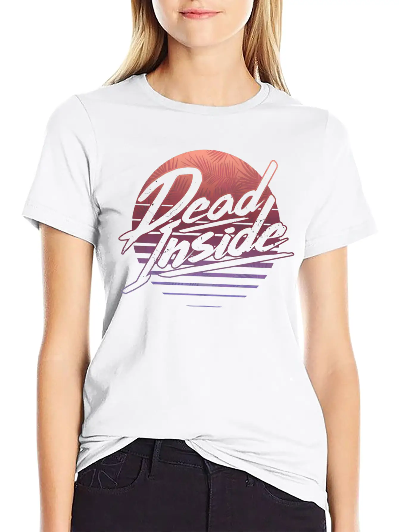 1980 Sad Floral Sunset - Aesthetic Vaporwave Unisex Cotton Tee – Relaxed Fit For Any Occasion