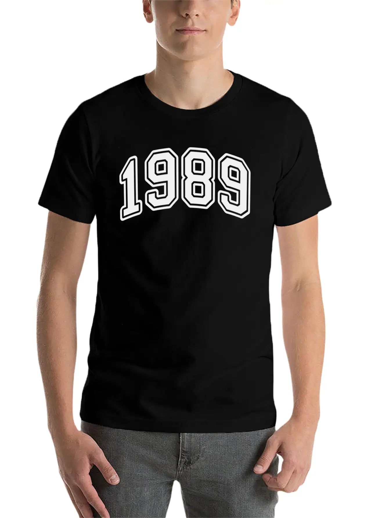 1989 Birth Year Style Classic Crew Neck Graphic Tee – Everyday Minimal Look
