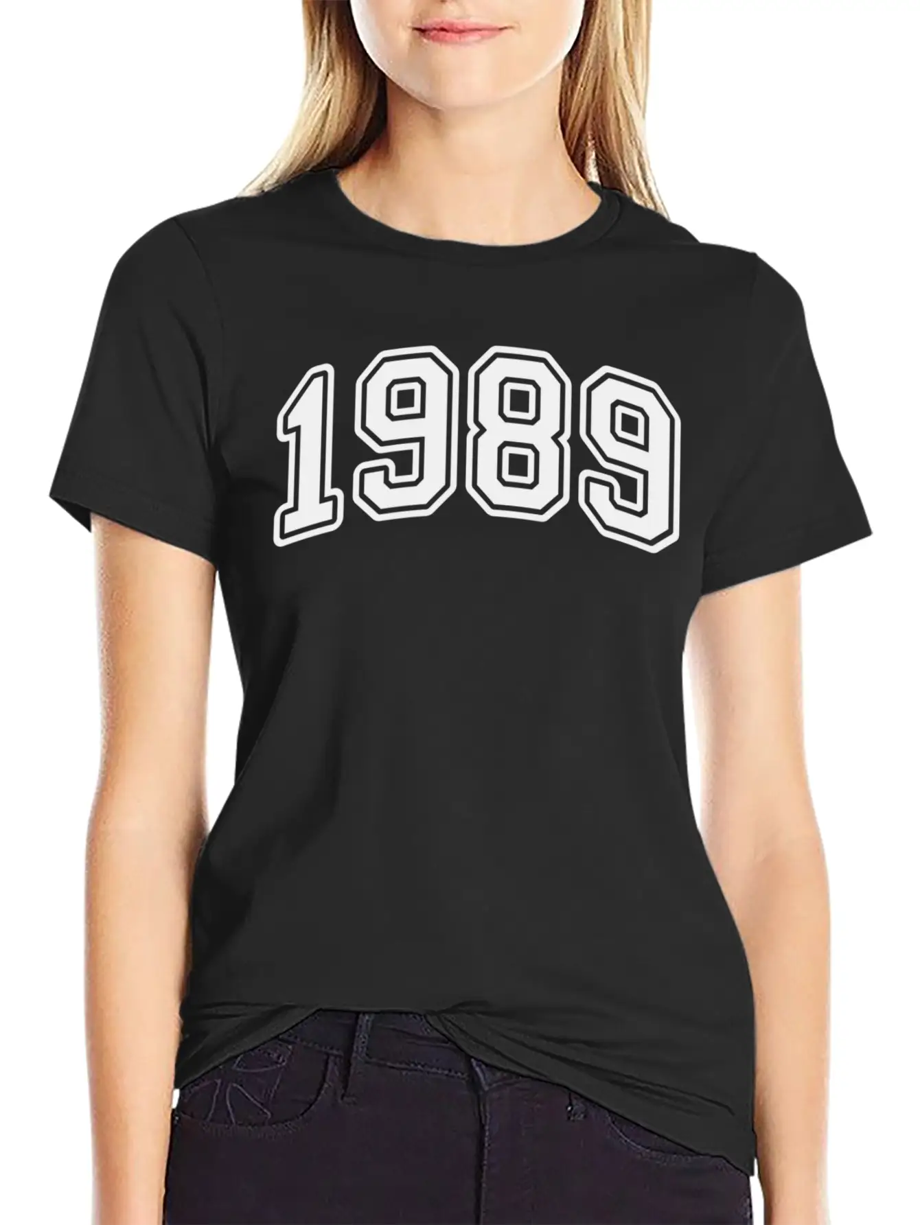 1989 Birth Year Style Classic Crew Neck Graphic Tee – Everyday Minimal Look