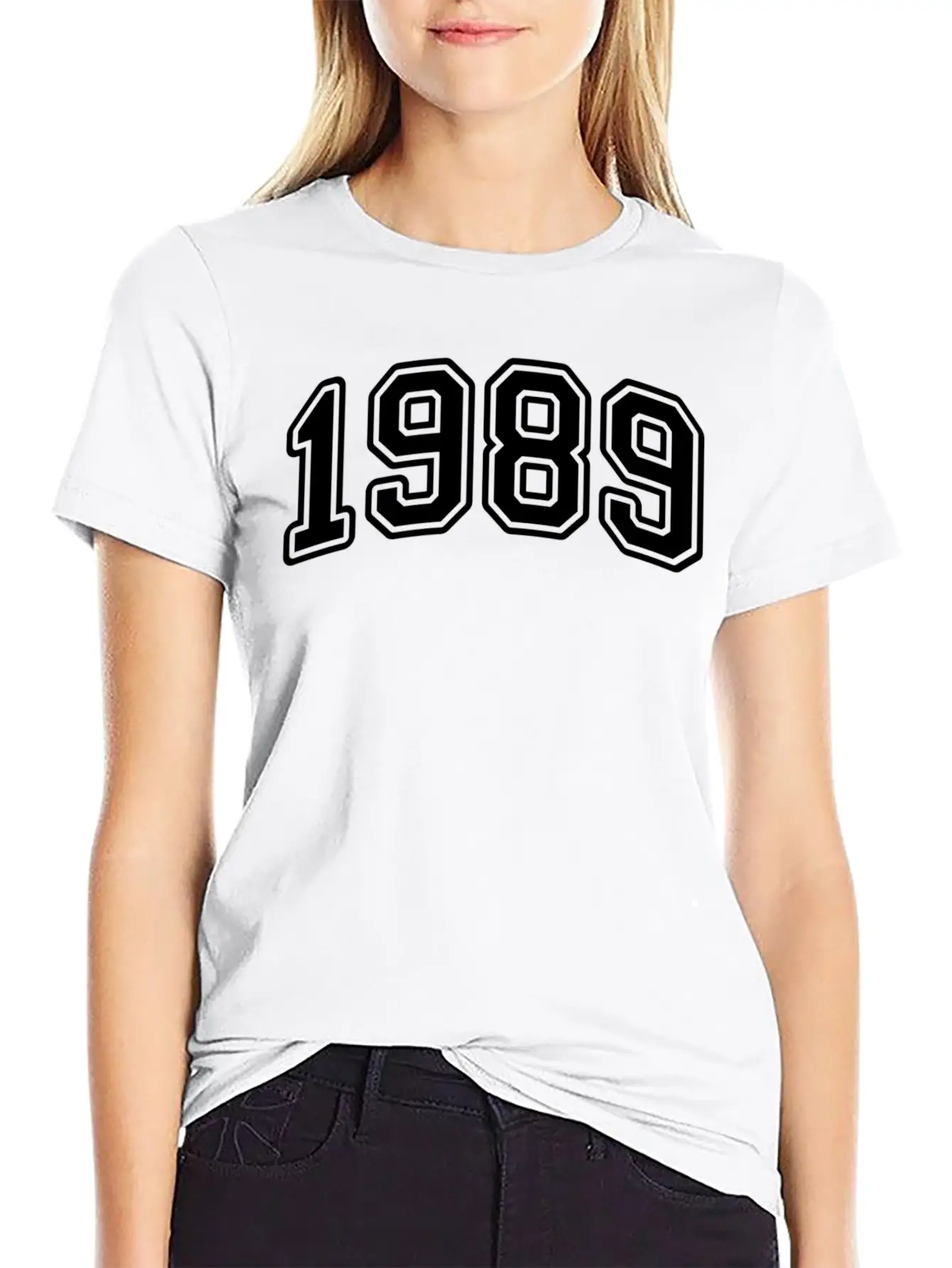 1989 Birth Year Style Classic Crew Neck Graphic Tee – Everyday Minimal Look