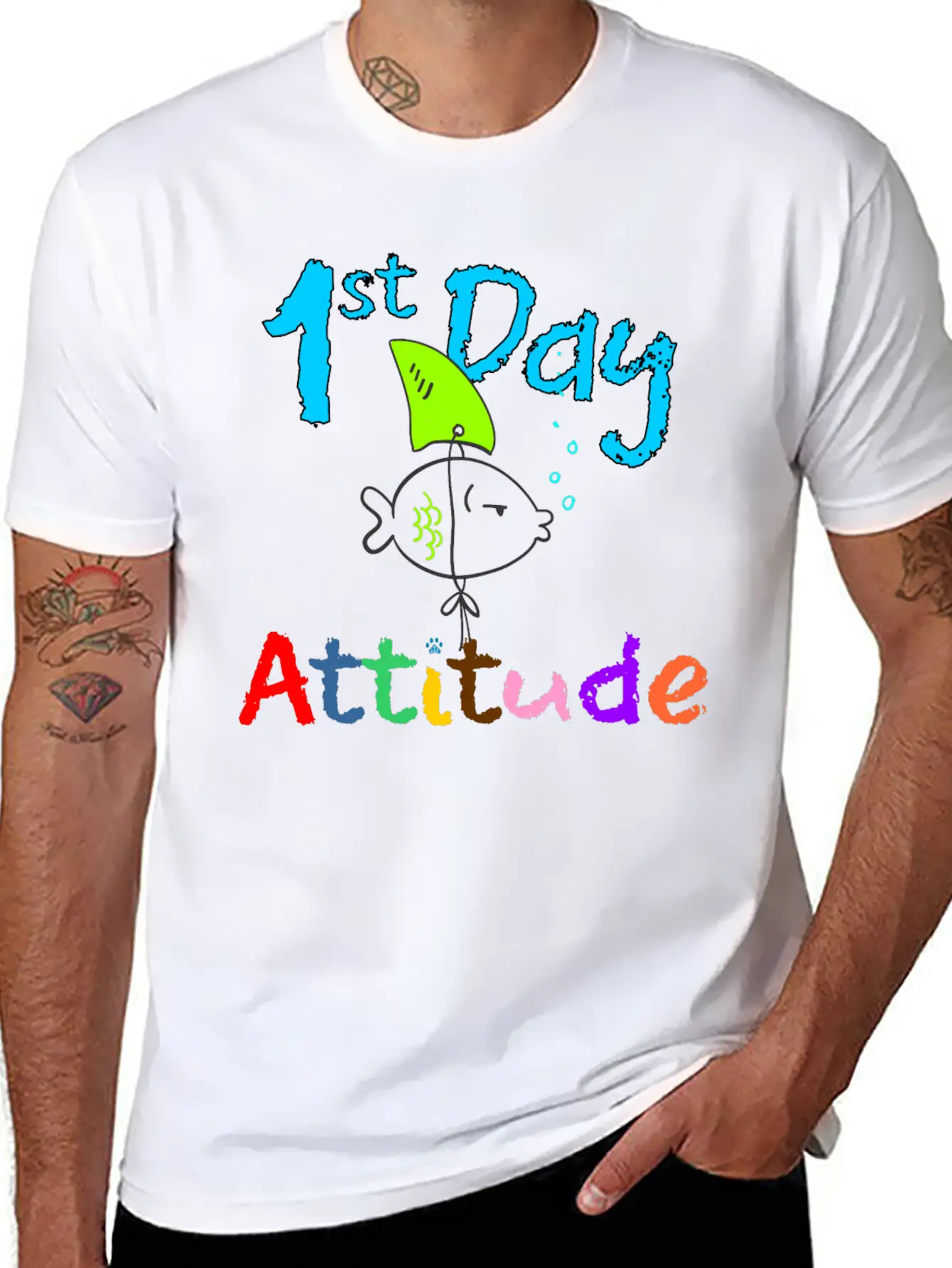 1st Day Attitude Soft Cotton Short Sleeve Tee – Unisex Wardrobe Staple