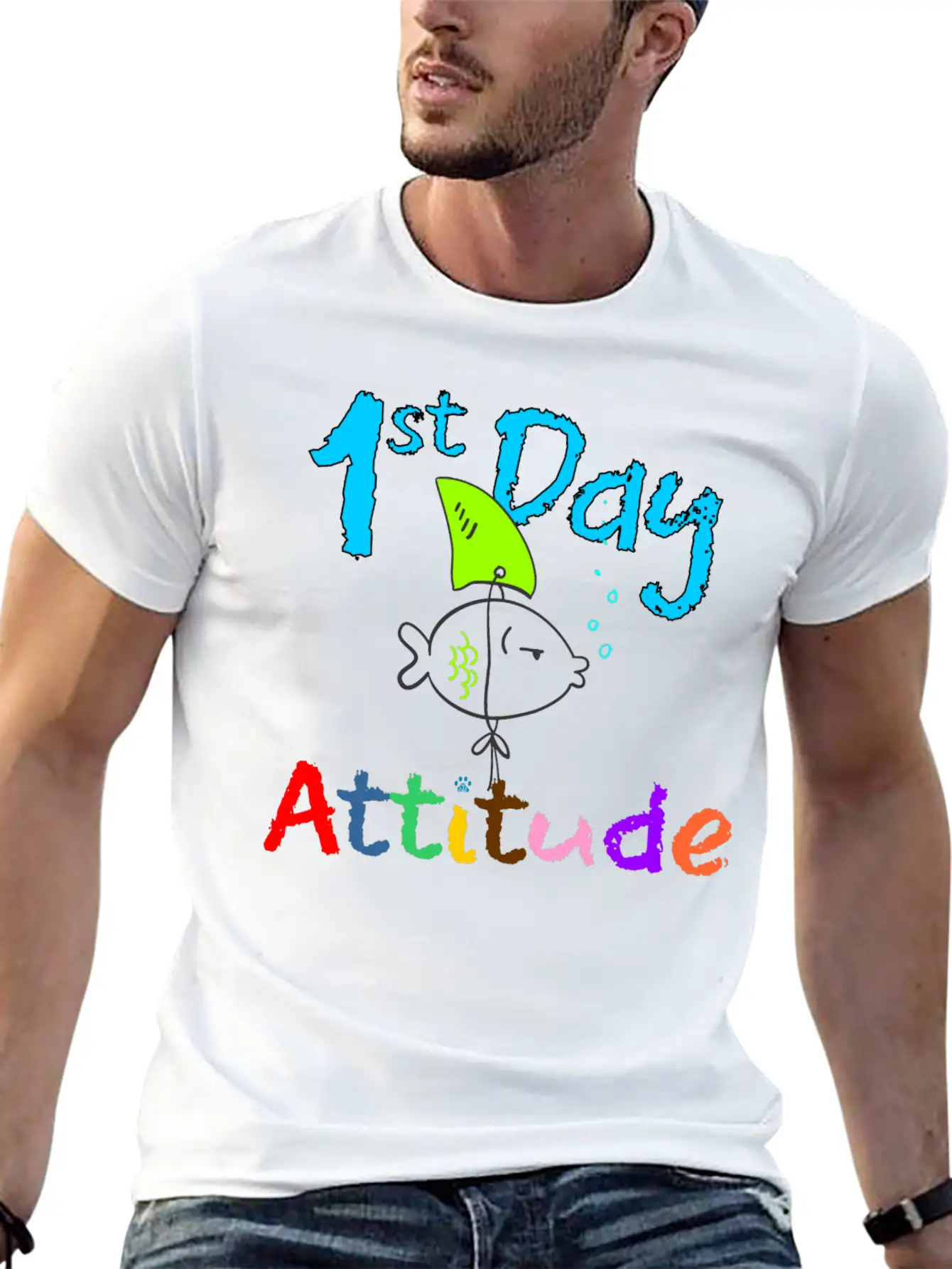1st Day Attitude Soft Cotton Short Sleeve Tee – Unisex Wardrobe Staple