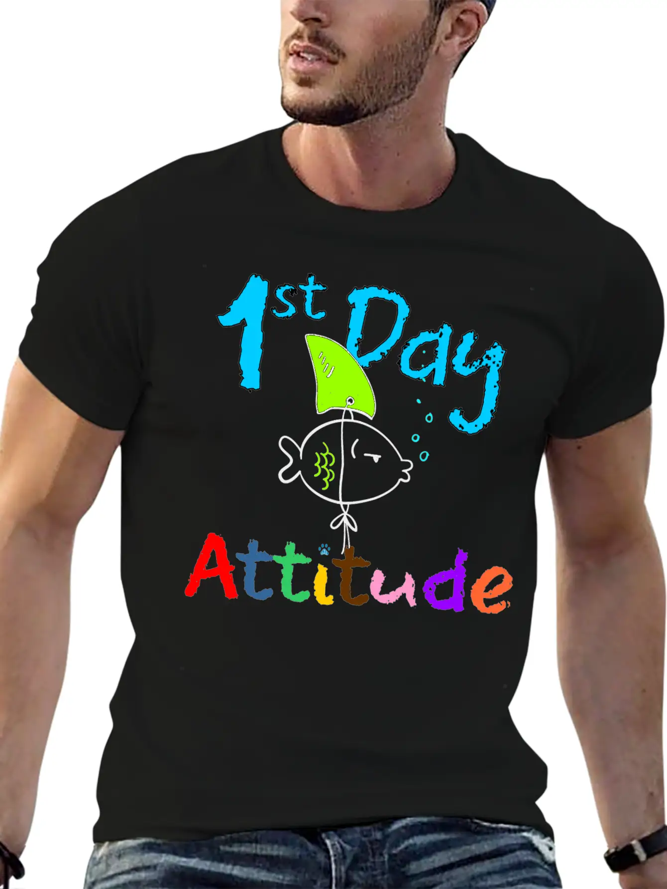 1st Day Attitude Soft Cotton Short Sleeve Tee – Unisex Wardrobe Staple