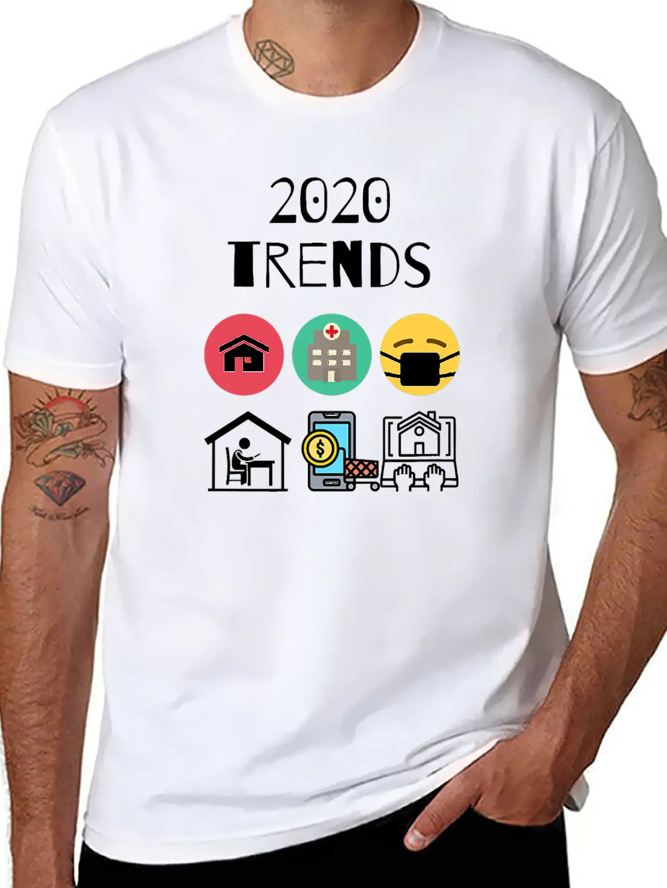 2020 Trends Mask Distance Learning Teach Virtual Lightweight Cotton T-Shirt – Daily Comfort Graphic Shirt