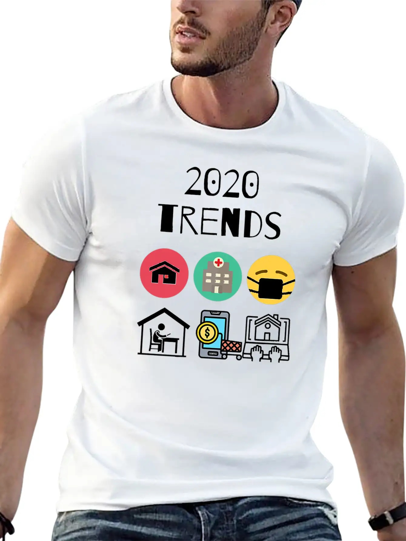 2020 Trends Mask Distance Learning Teach Virtual Lightweight Cotton T-Shirt – Daily Comfort Graphic Shirt