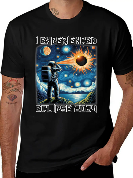 2024 SOLAR ECLIPSE SHIRT - VAN GOGH STYLE ART Unisex Short Sleeve Soft Cotton T-Shirt – Casual Everyday Wear
