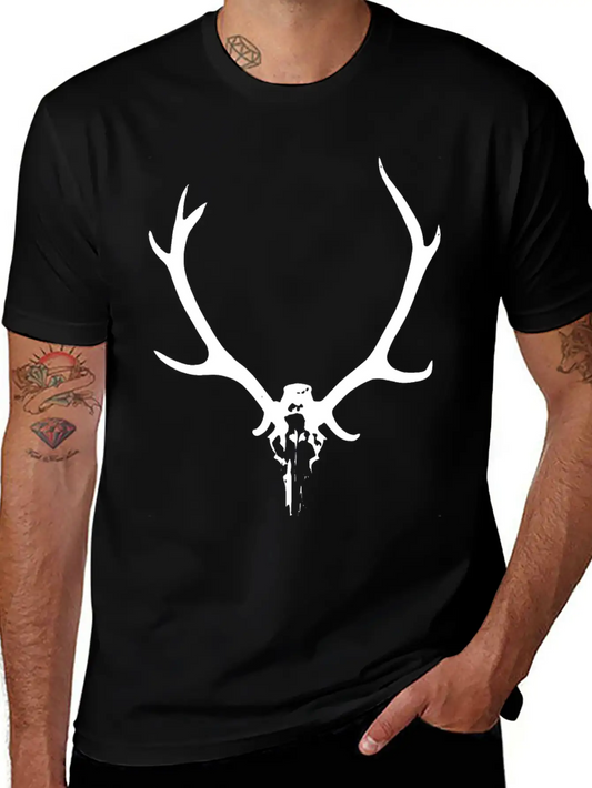 2reborn JÄGER GEWEIH Hunter Deer Wild Solo Wh Unisex Cotton Tee – Relaxed Fit For Any Occasion